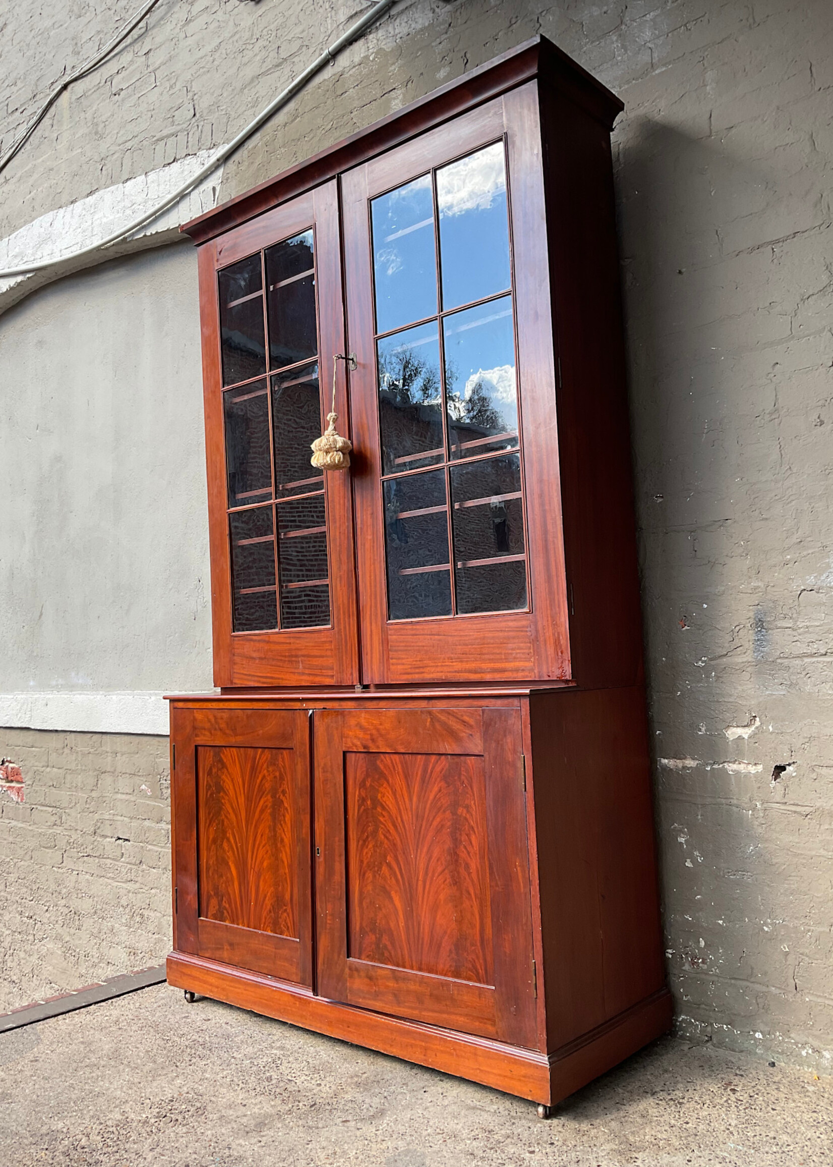 GOODWOOD Antique Mahogany Stepback Cupboard