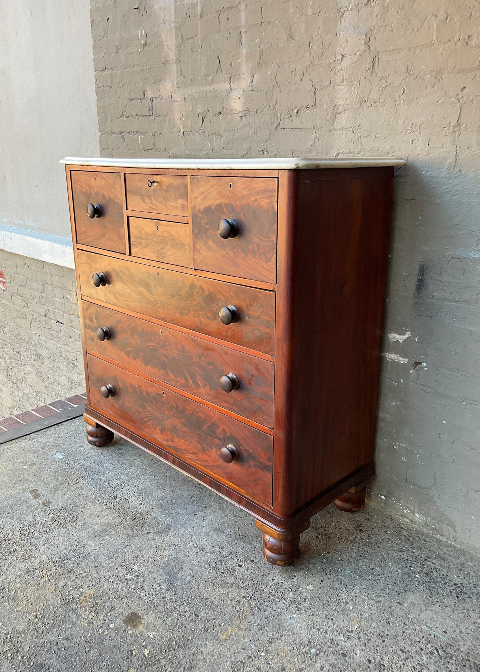 GOODWOOD Antique Irish Tall Chest of Drawers