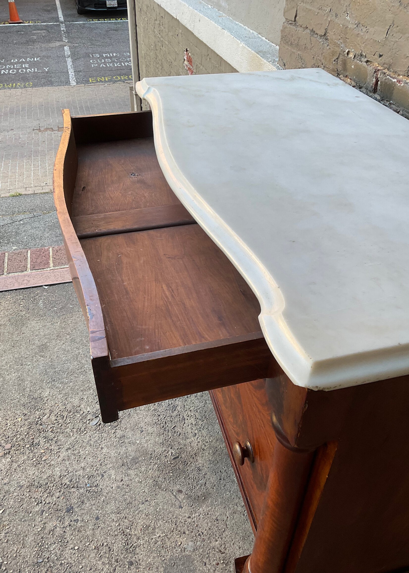 GOODWOOD Antique Irish Marble Top Dresser