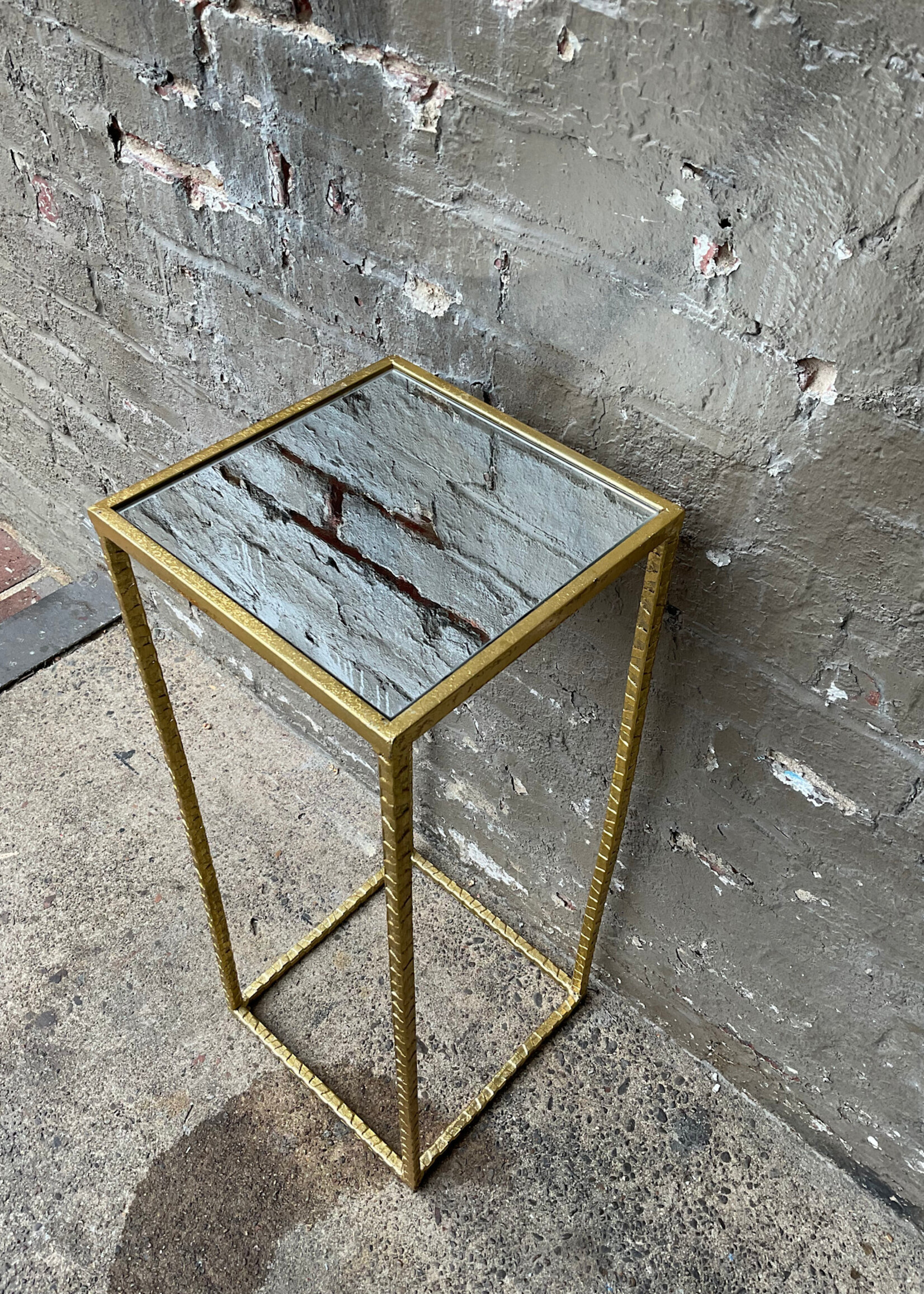 GOODWOOD Mirrored Metal Pedestal