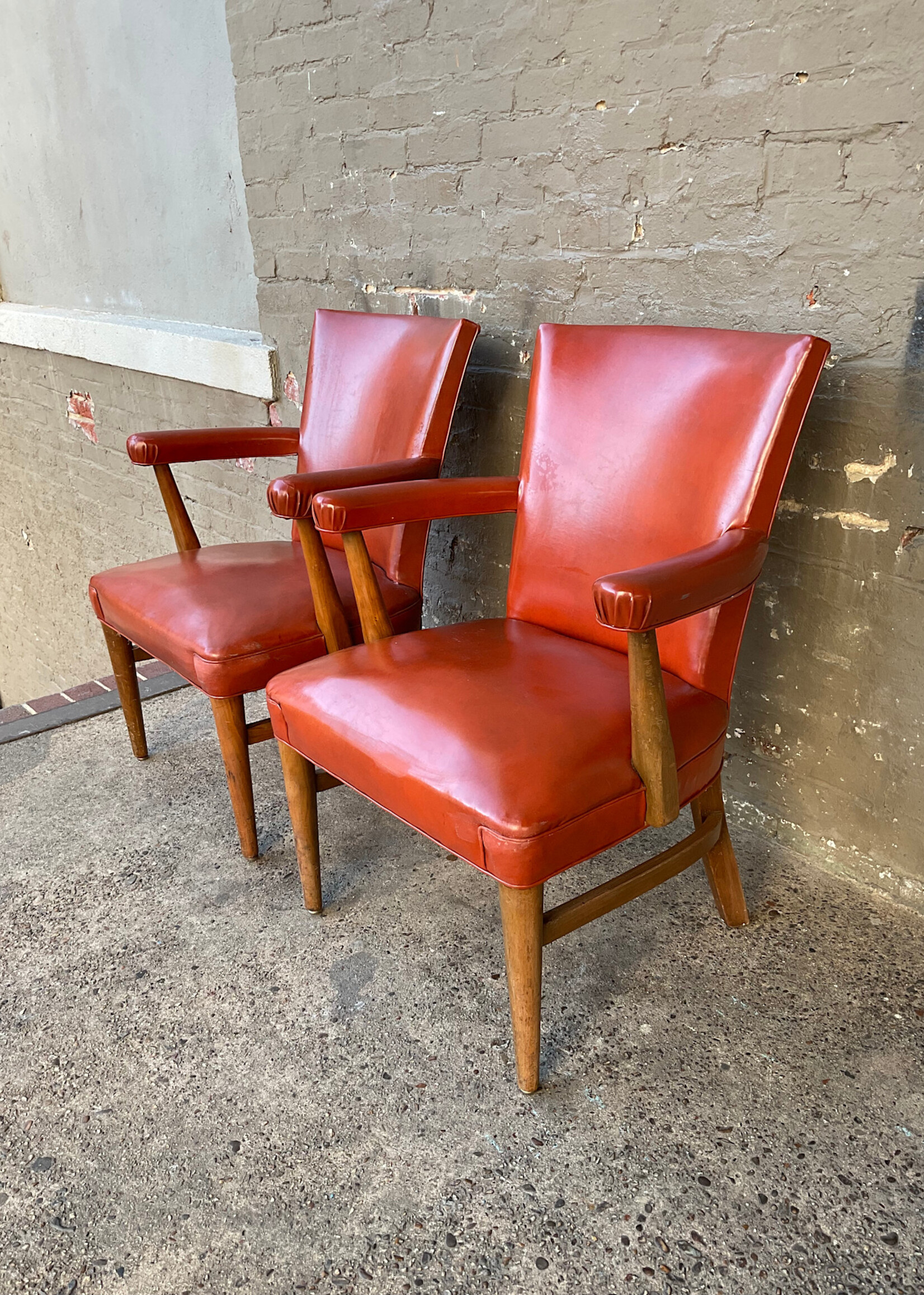 GOODWOOD Pair of Vintage Vinyl Armchairs