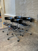 GOODWOOD Set of 4 Vintage Vinyl Swivel Chairs
