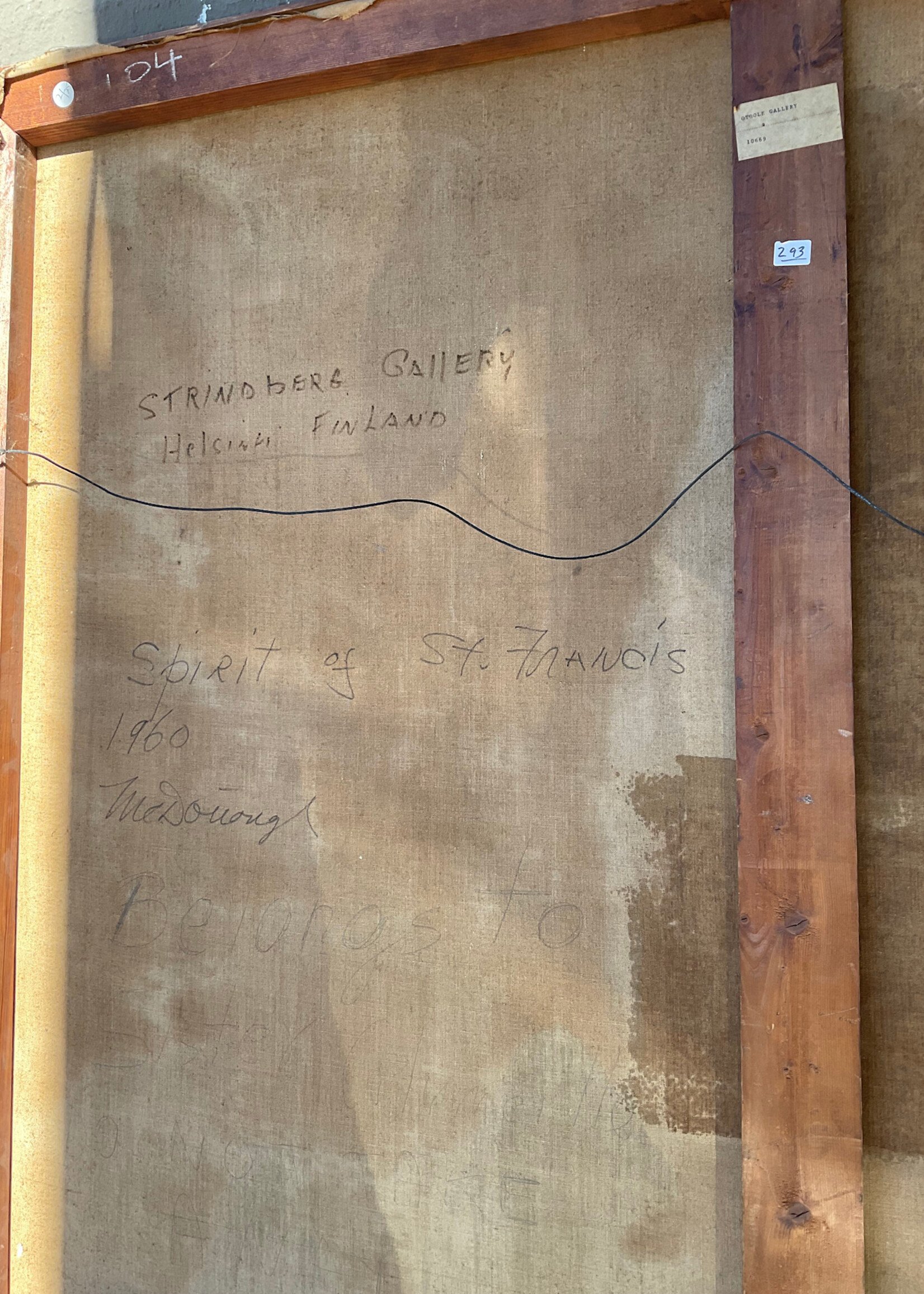 GOODWOOD "Spirit of St. Francis", McDonough 1960