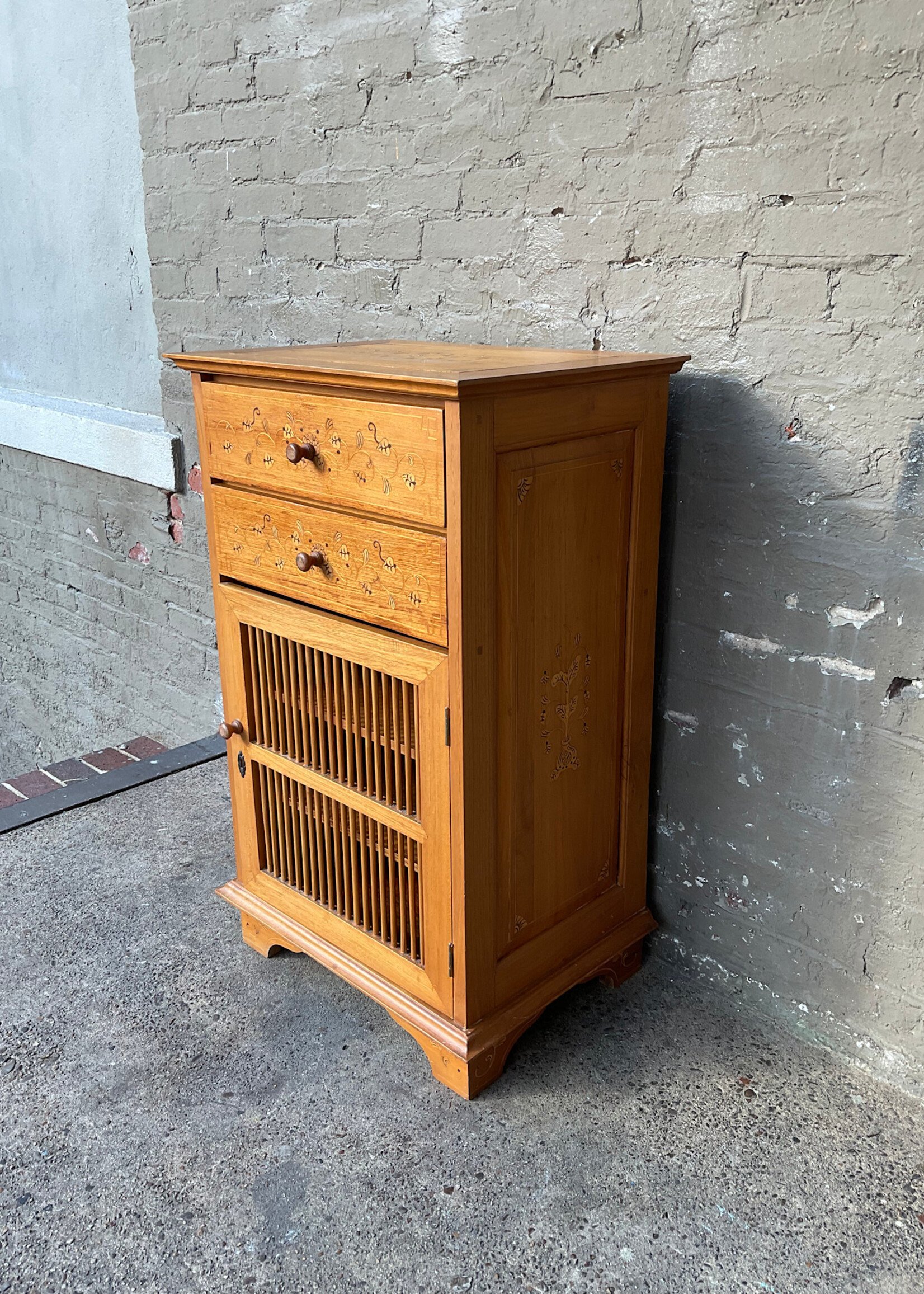 GOODWOOD Rustic Teak Decorated Cabinet