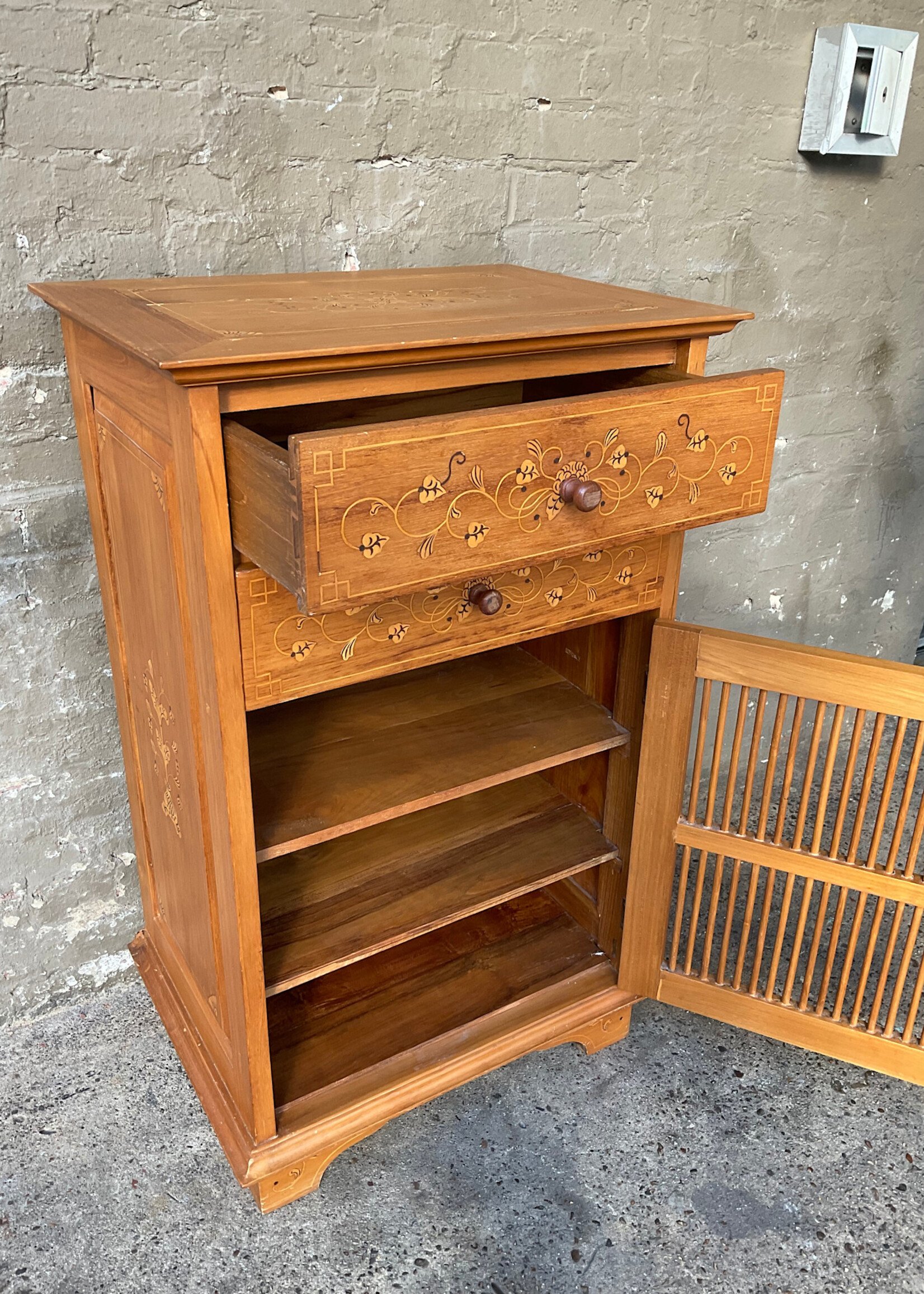 GOODWOOD Rustic Teak Decorated Cabinet