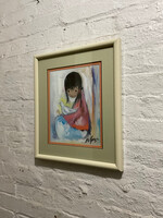 GOODWOOD Girl & Bird Print, DeGrazia