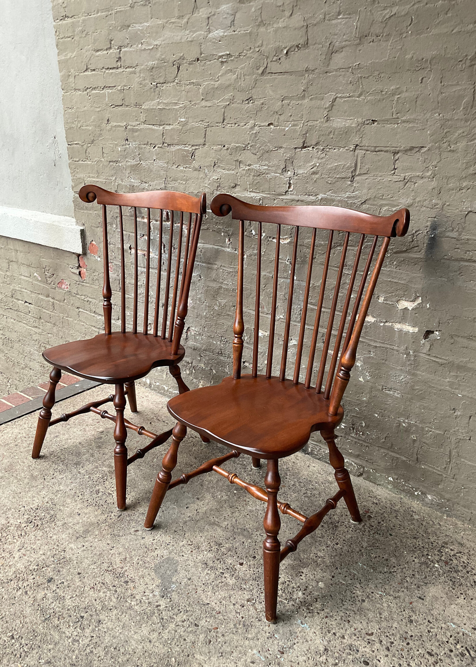 GOODWOOD Pair of Cherry Windsor Chairs