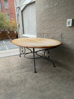 GOODWOOD Vintage Solid Oak & Iron Dining Table