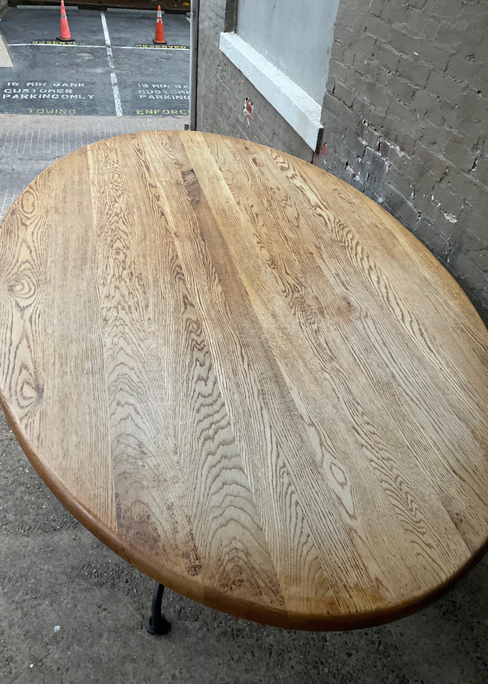 GOODWOOD Vintage Solid Oak & Iron Dining Table