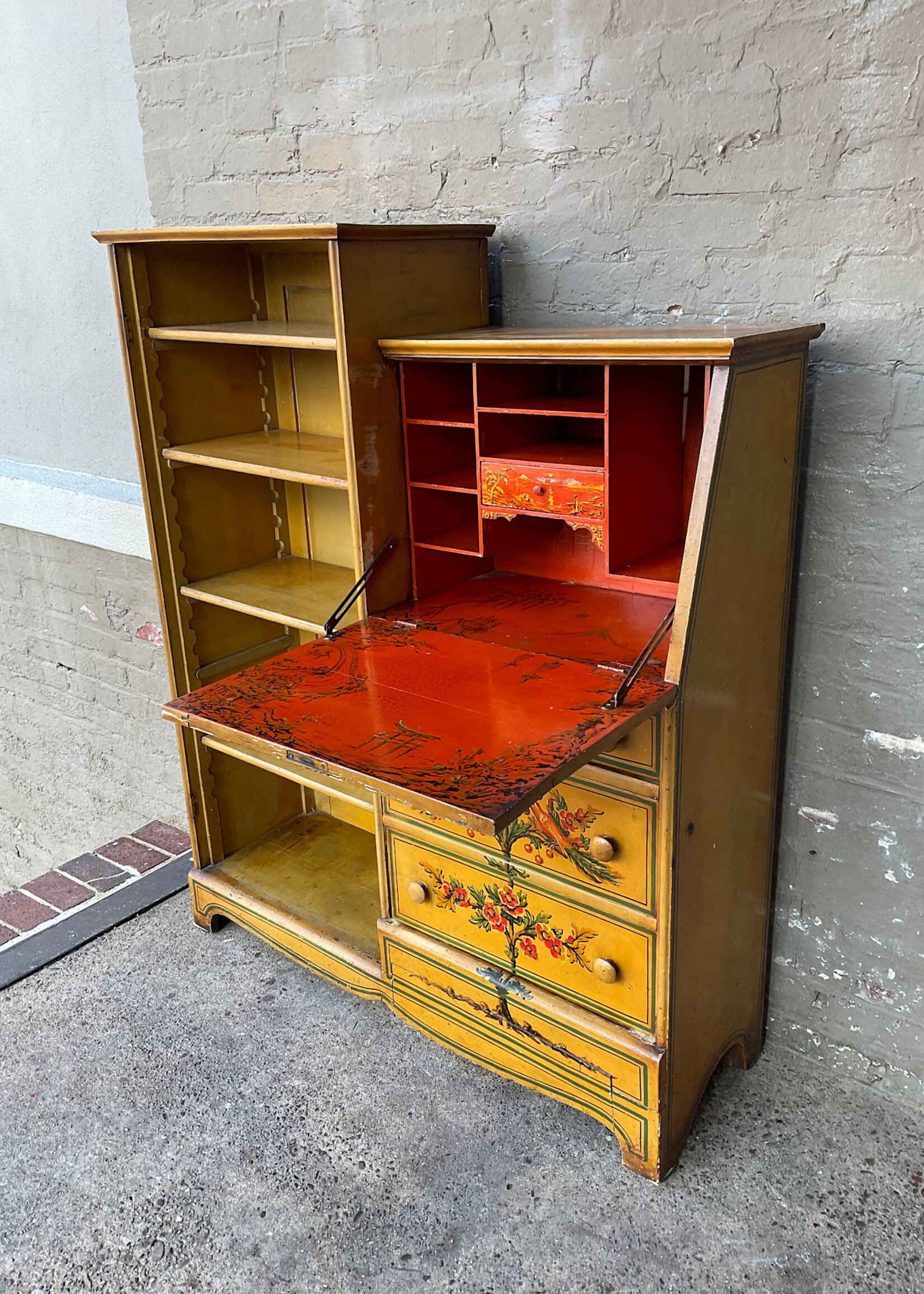 GOODWOOD Hand Painted Victorian Secretary