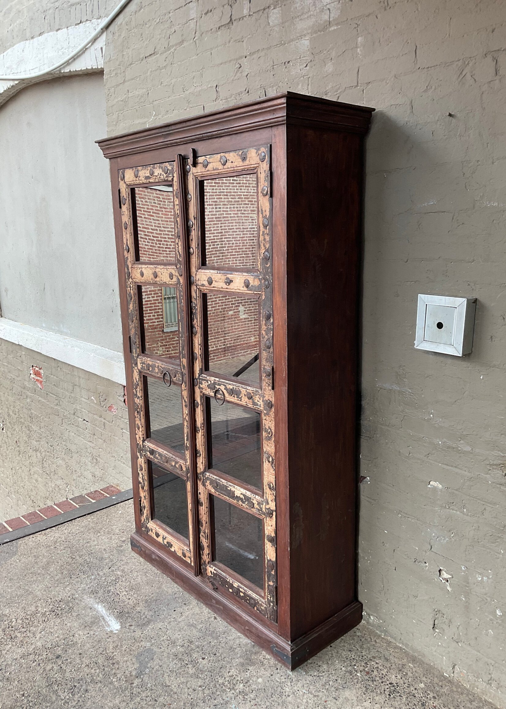 GOODWOOD Glass Front Indonesian Teak Cabinet