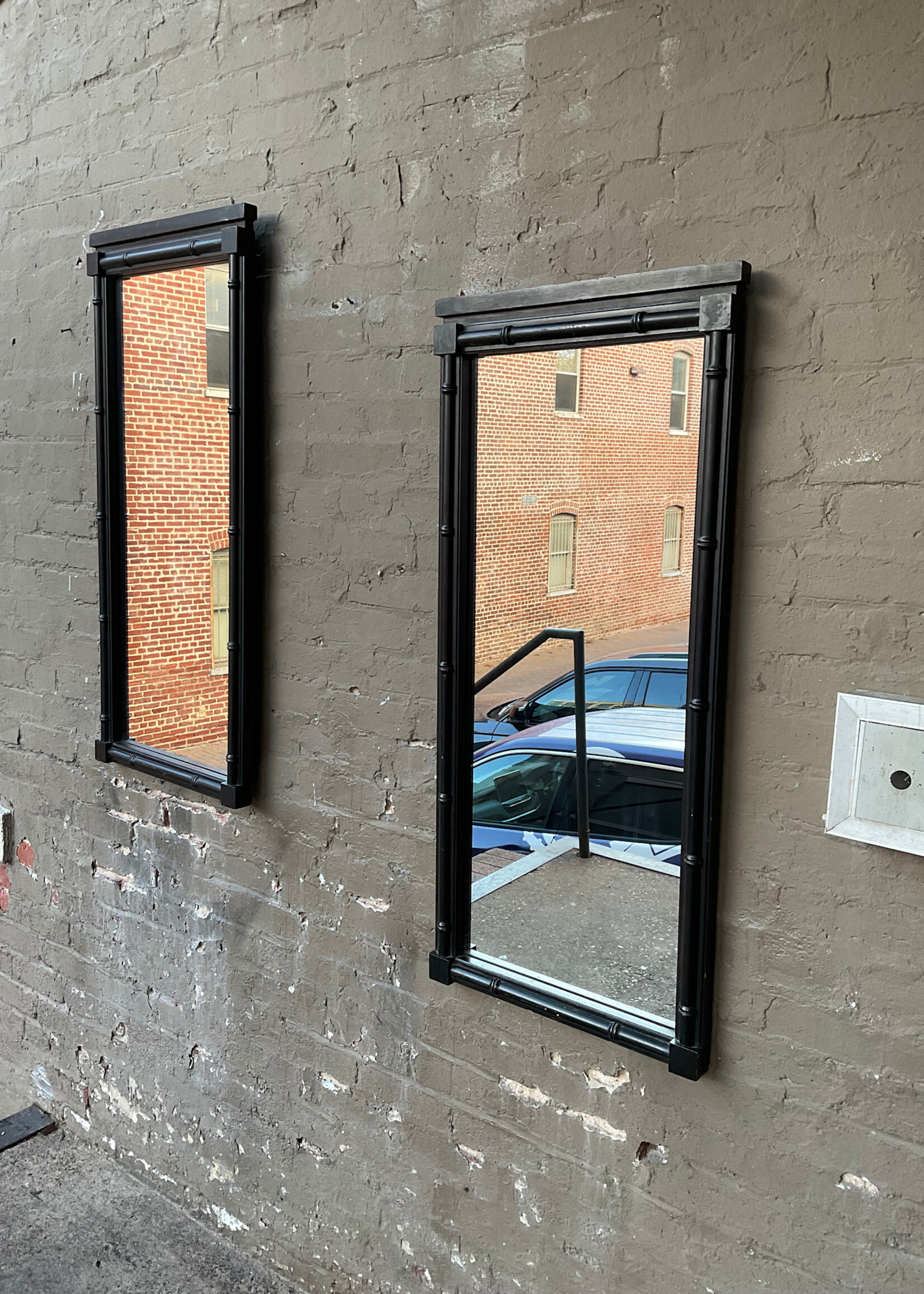 GOODWOOD Vintage Faux Bamboo Wood Mirror