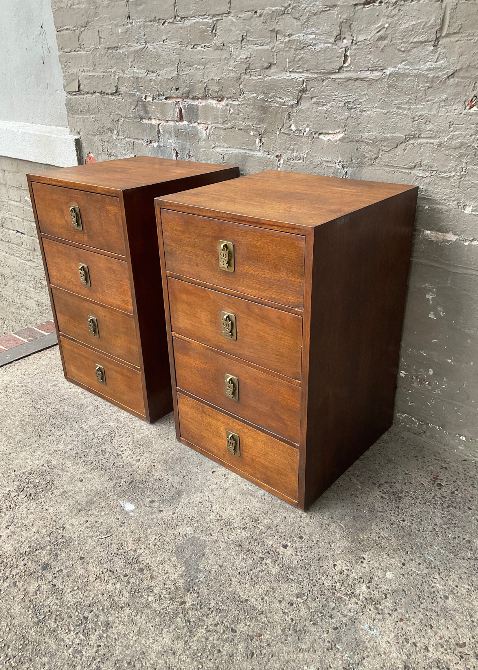 GOODWOOD Pair of MCM Walnut Nightstands