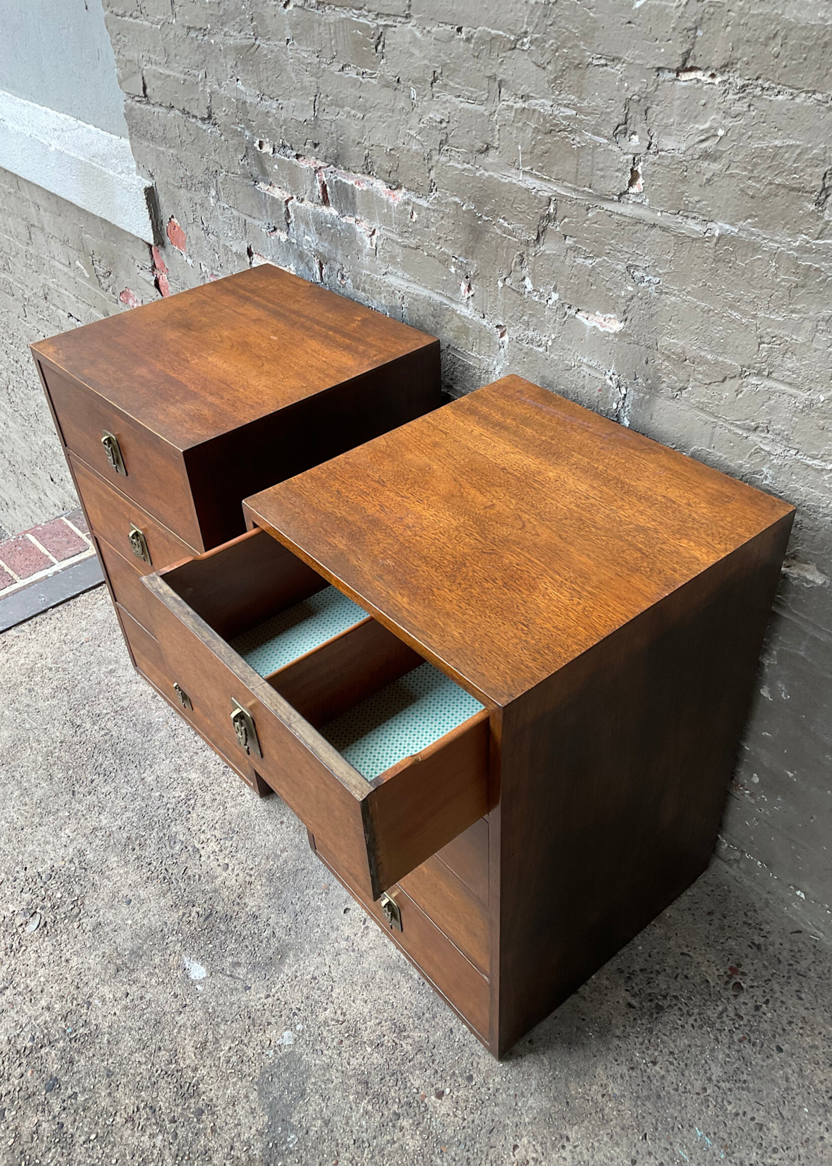 GOODWOOD Pair of MCM Walnut Nightstands