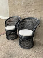 GOODWOOD Pair of Rattan Swivel Chairs