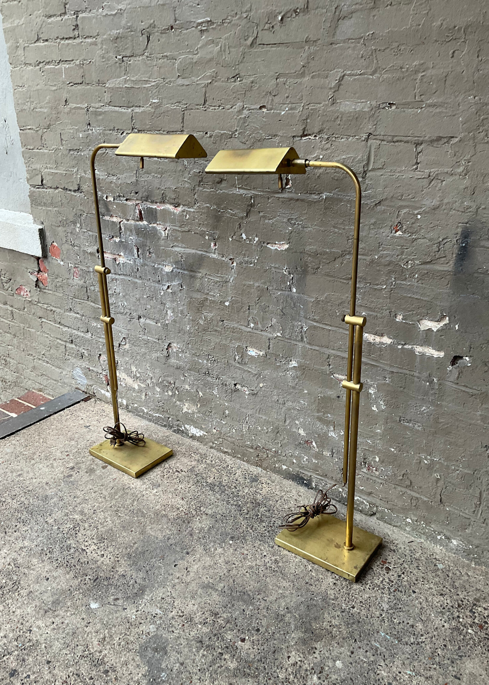 GOODWOOD Pair of Solid Brass Pharmacy Lamps