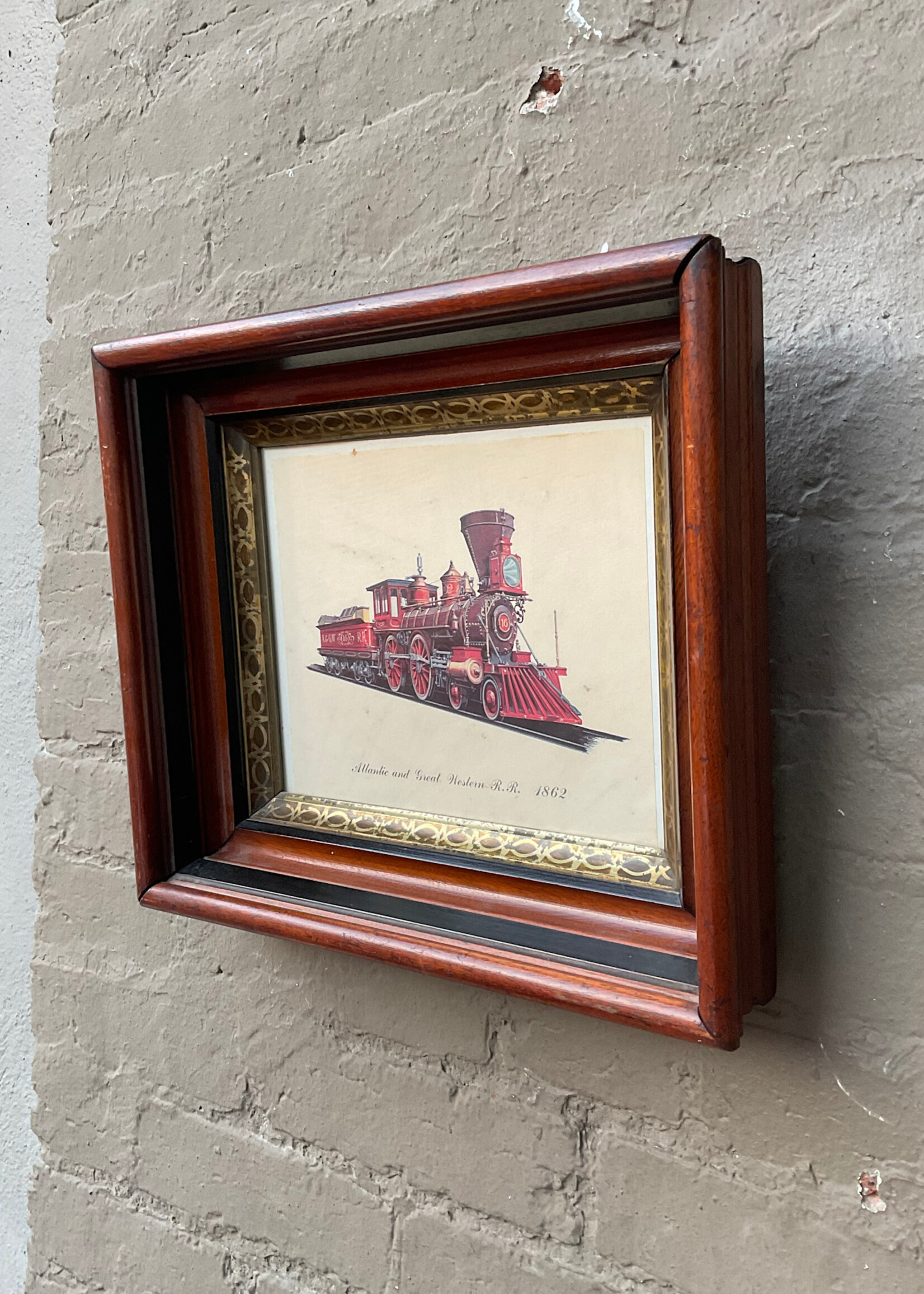 GOODWOOD Train Print, Victorian Frame