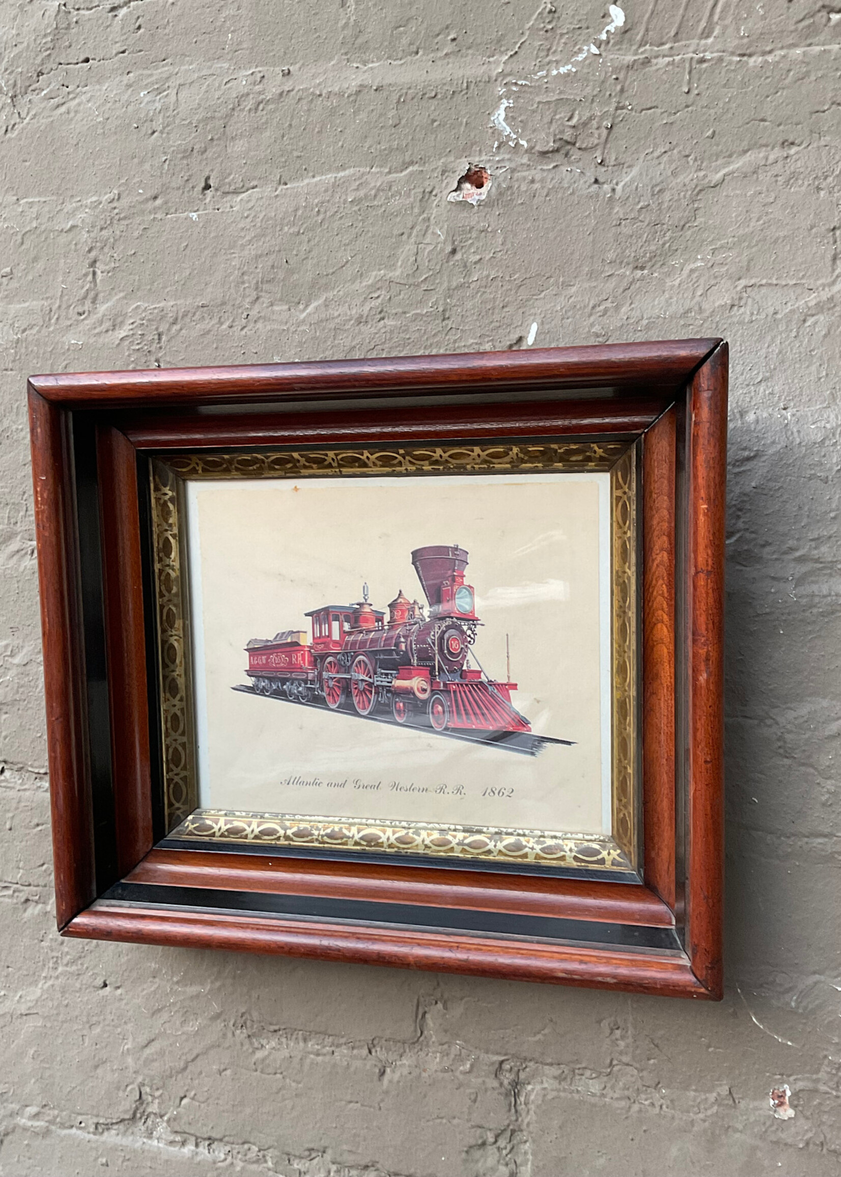 GOODWOOD Train Print, Victorian Frame