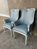 GOODWOOD Pair of Vintage Upholstered Wing Chairs