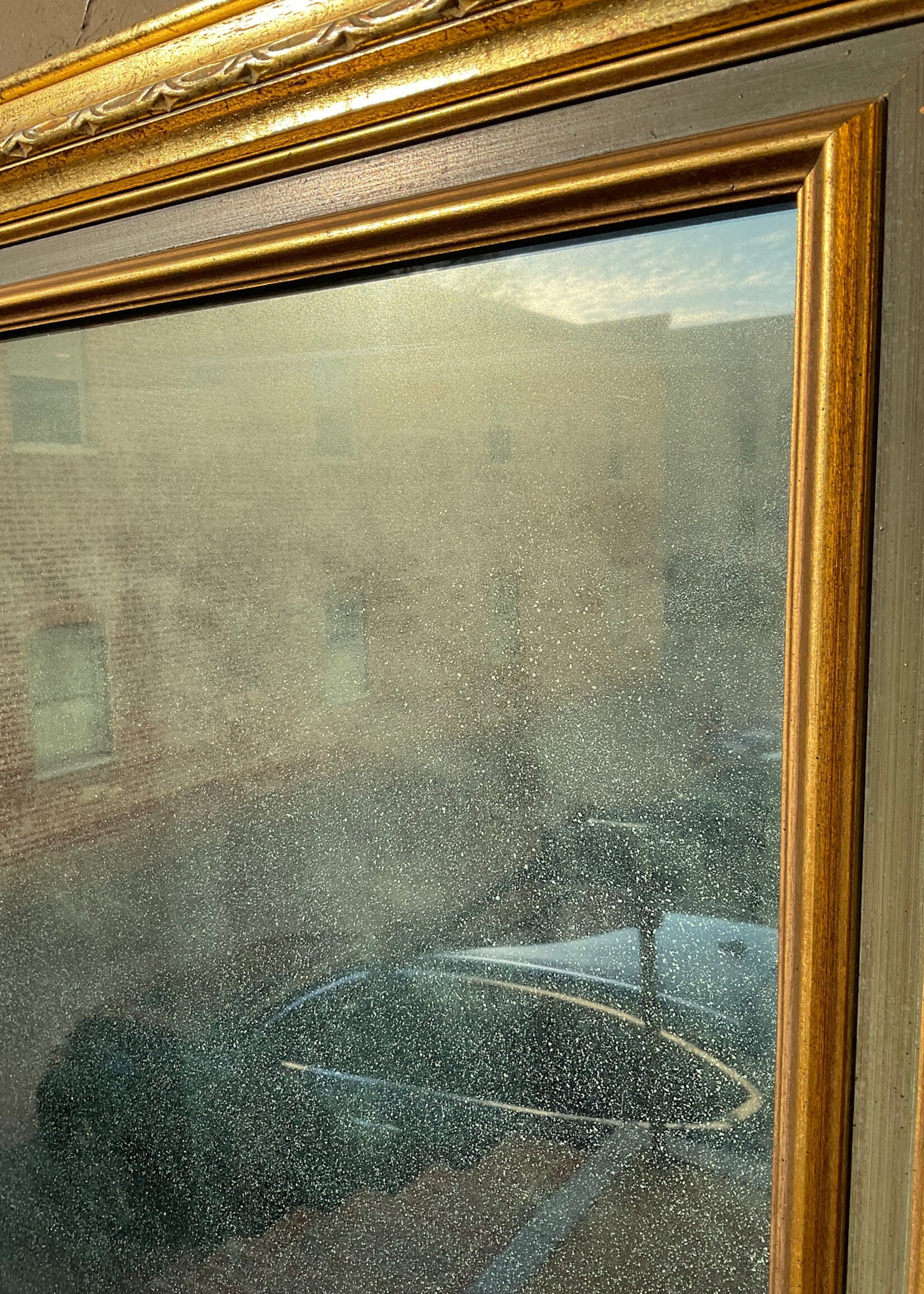GOODWOOD Gilt Mirror, Heavy Patina