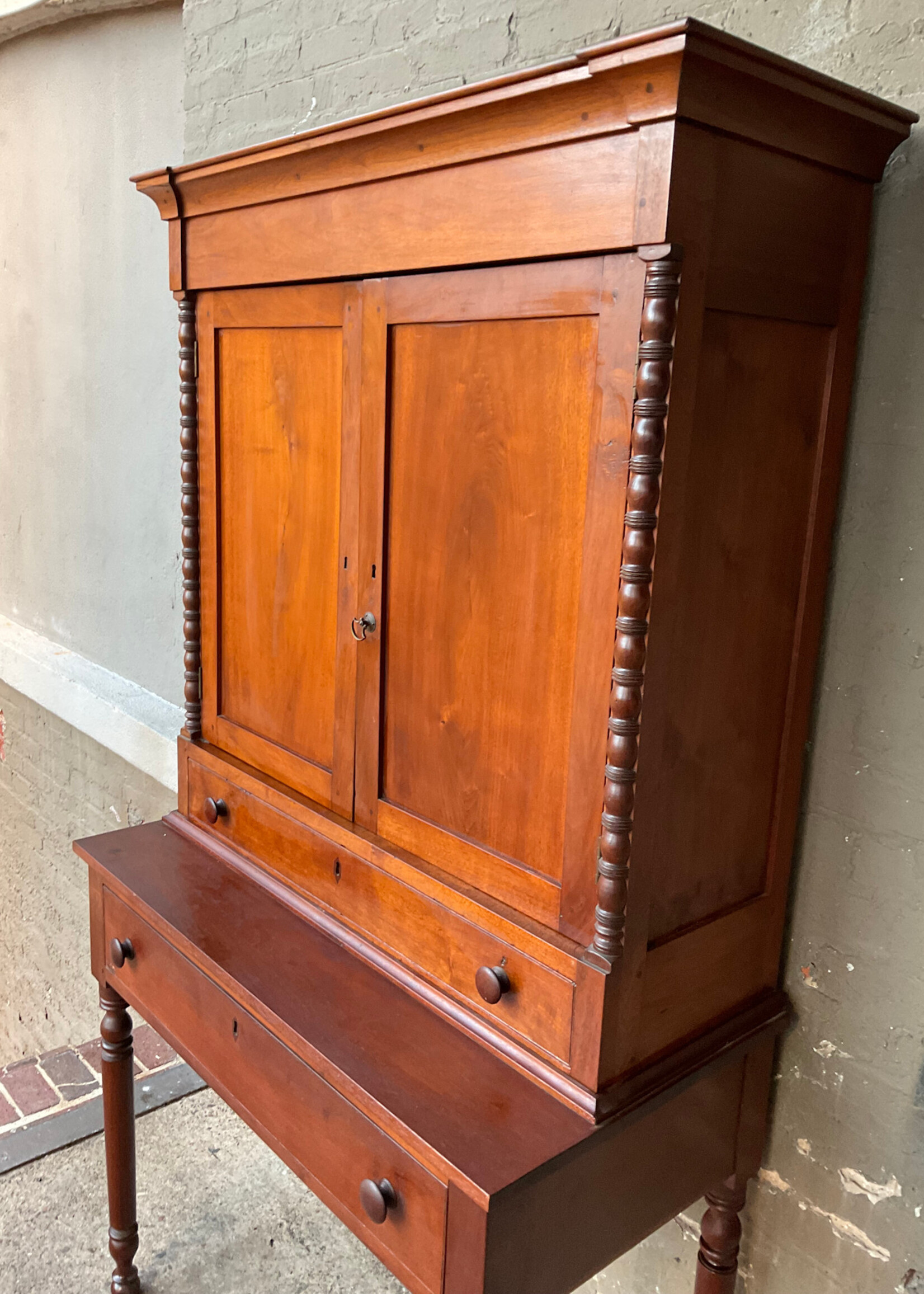 GOODWOOD Antique Walnut Step Back Cupboard