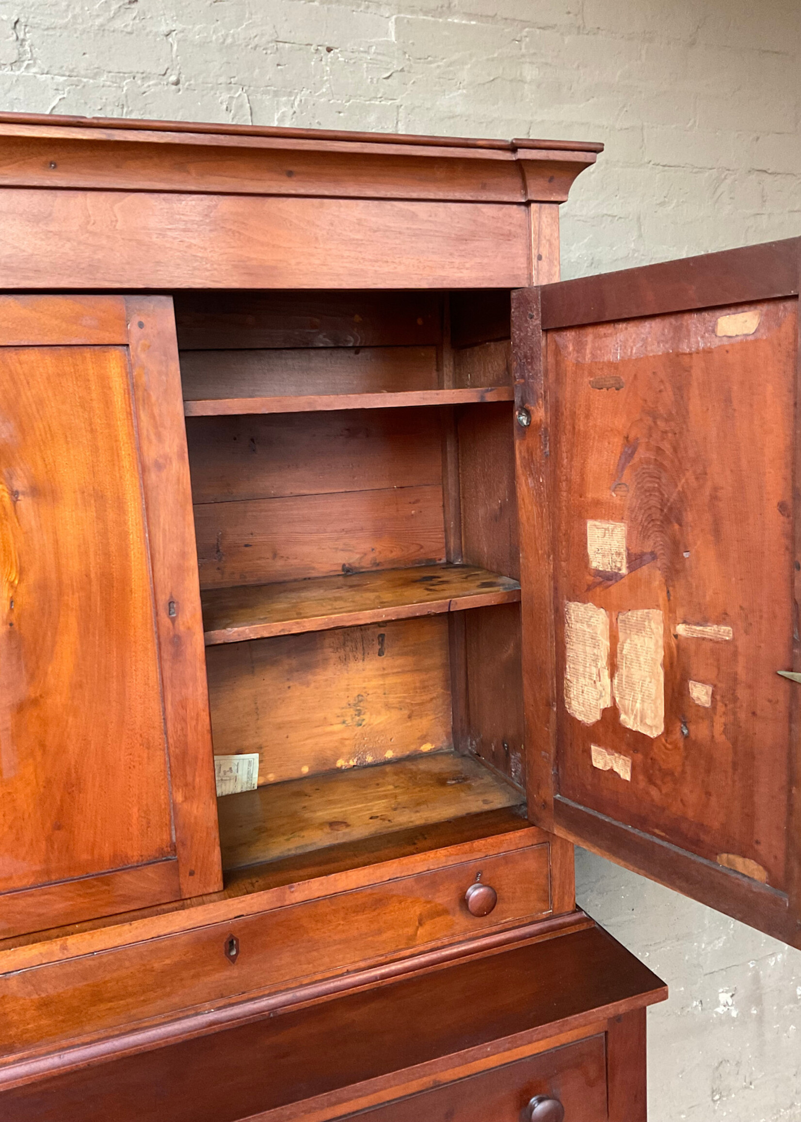 GOODWOOD Antique Walnut Step Back Cupboard