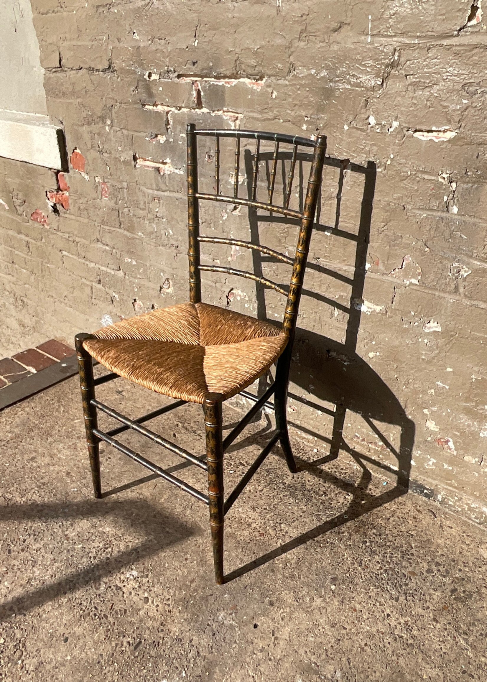 GOODWOOD Petite Decorated Rush Seat Chair