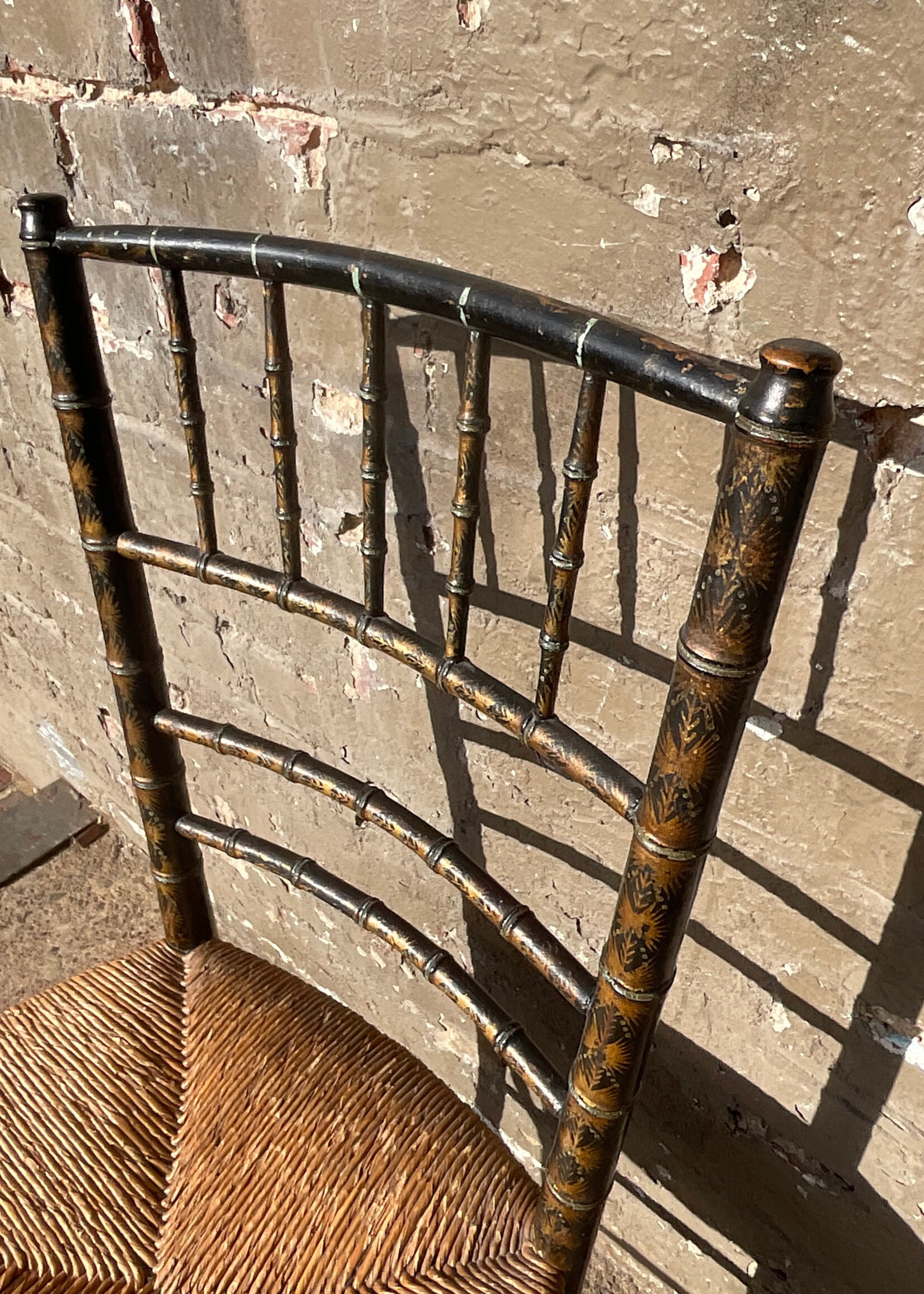 GOODWOOD Petite Decorated Rush Seat Chair