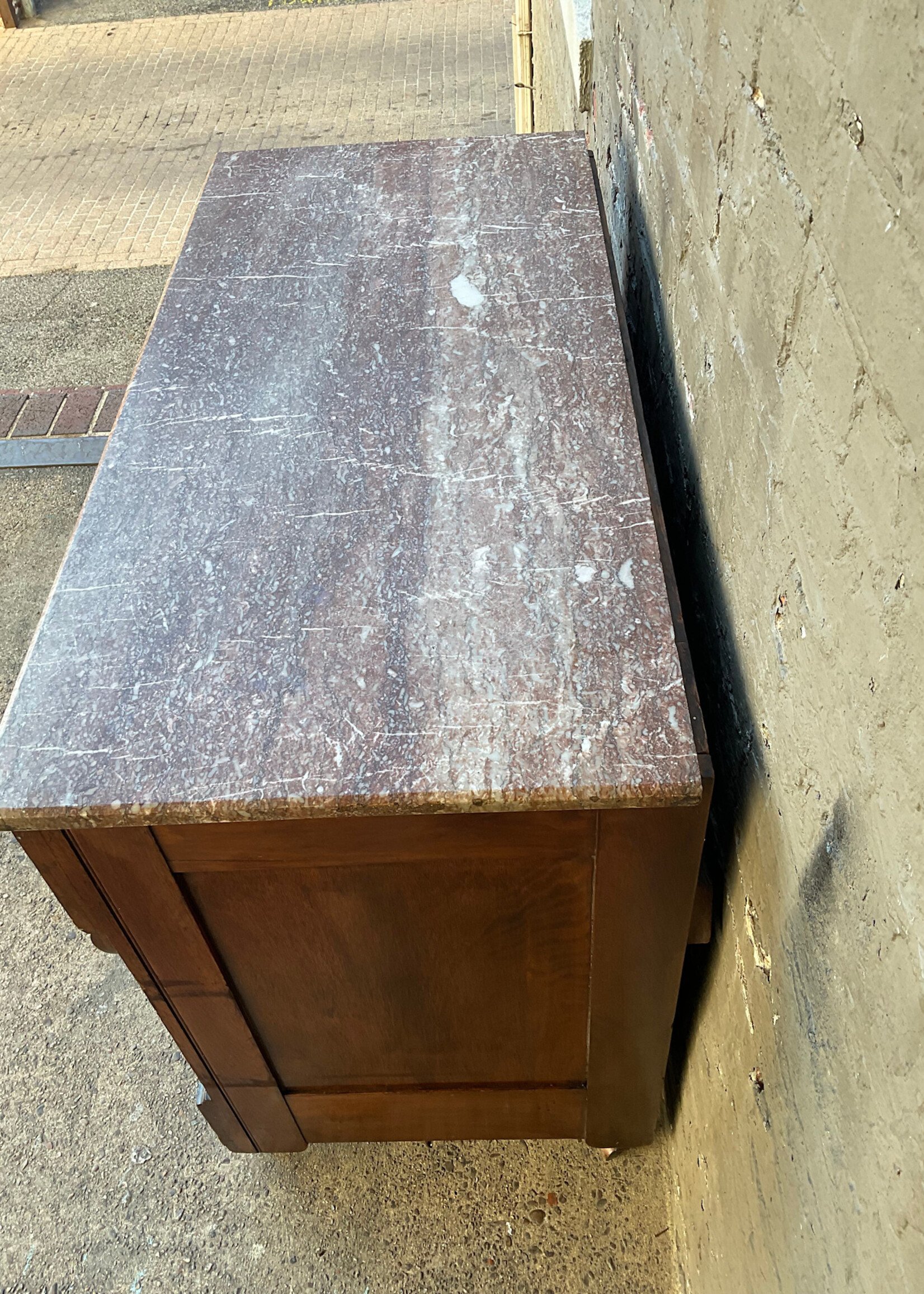 GOODWOOD Victorian Marble Top Chest with Secret Safe