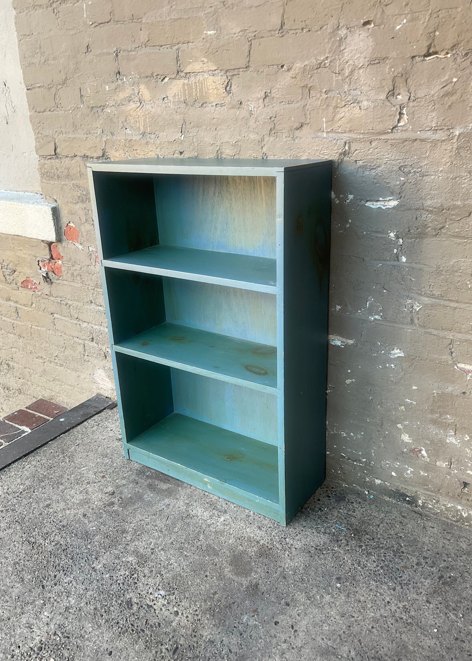 GOODWOOD Vintage Blue Painted Bookcase