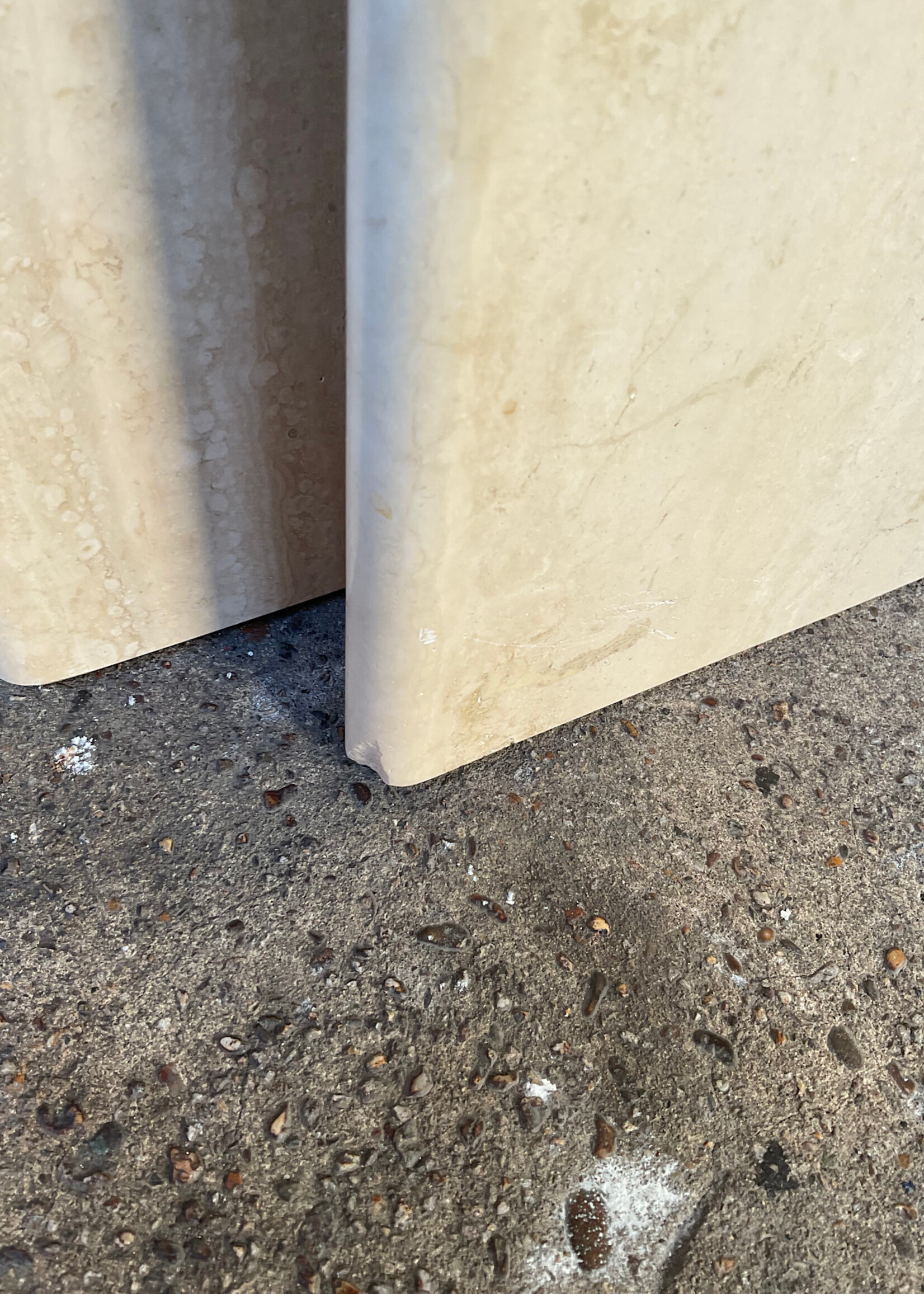 GOODWOOD Travertine & Glass Table