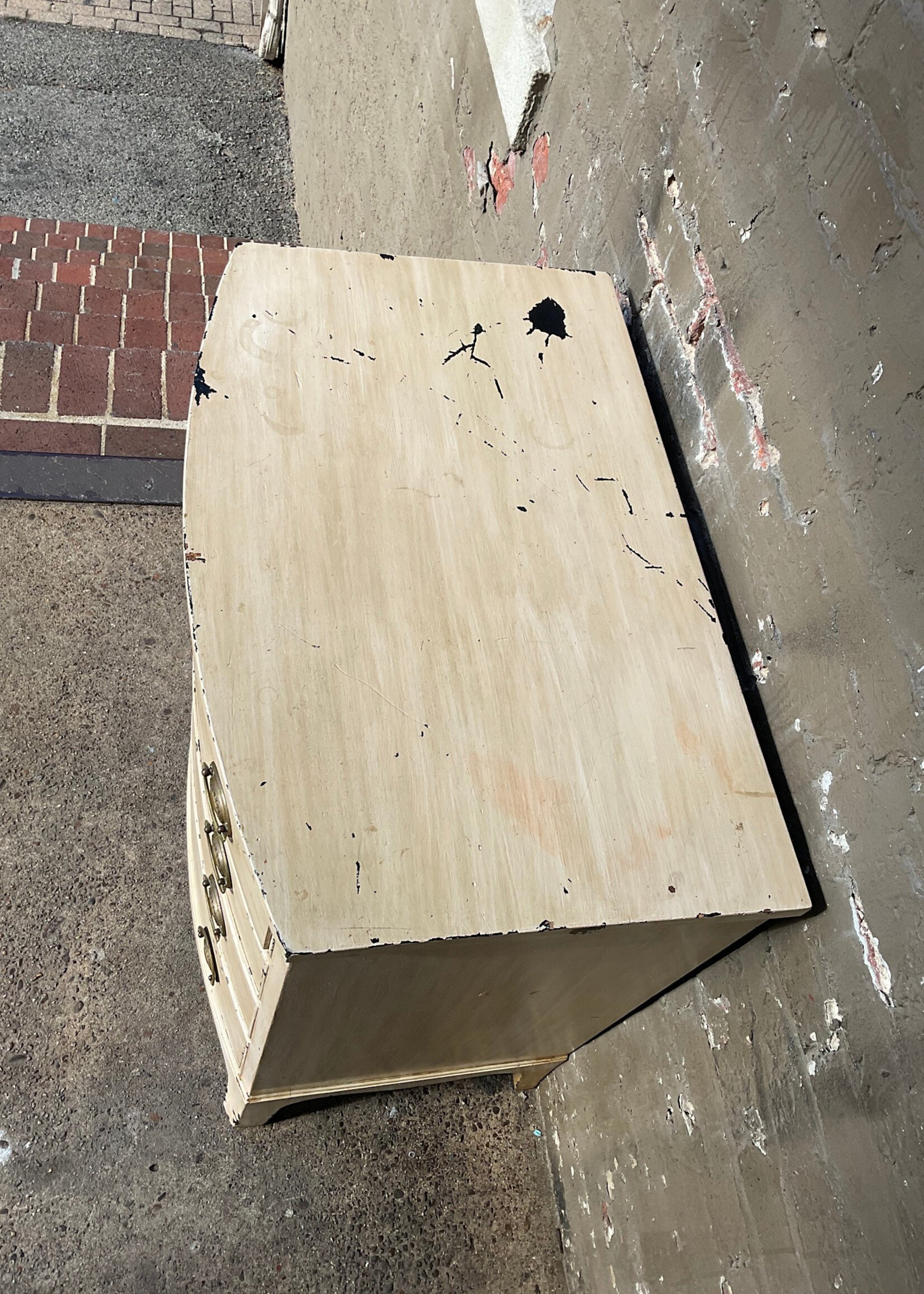 GOODWOOD Vintage Painted Bow Front Chest of Drawers