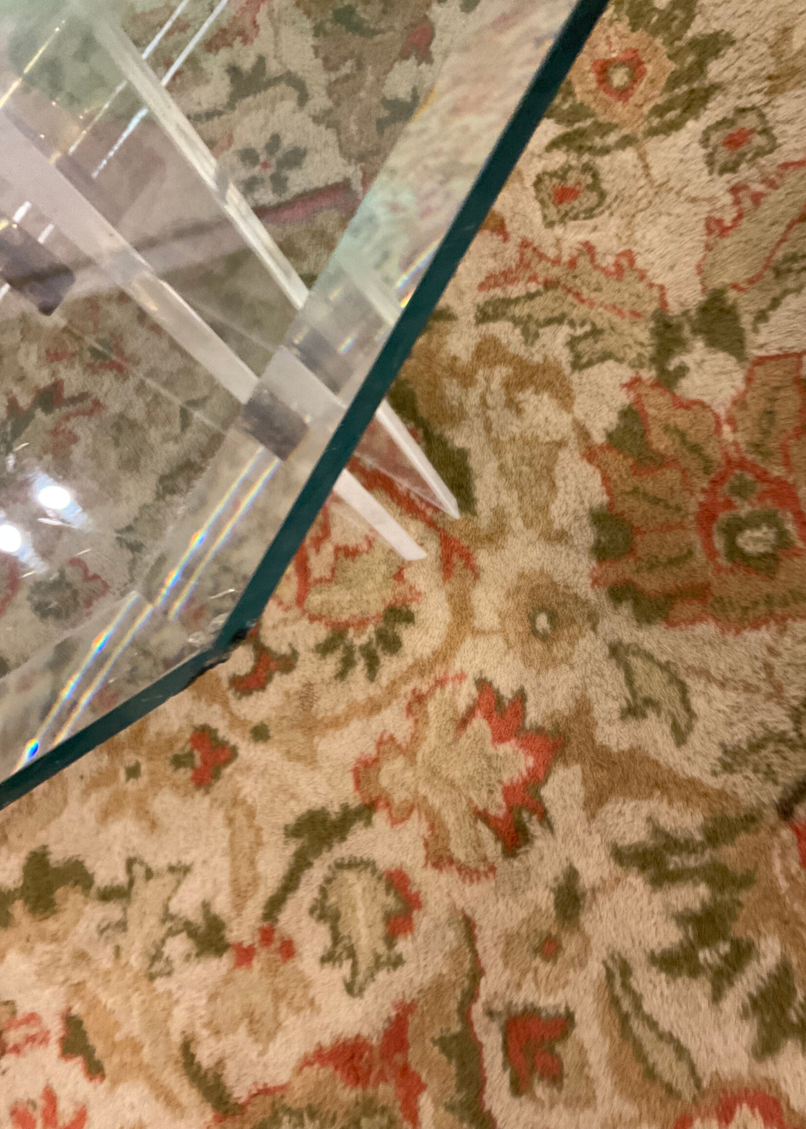 GOODWOOD Lucite & Glass Coffee Table