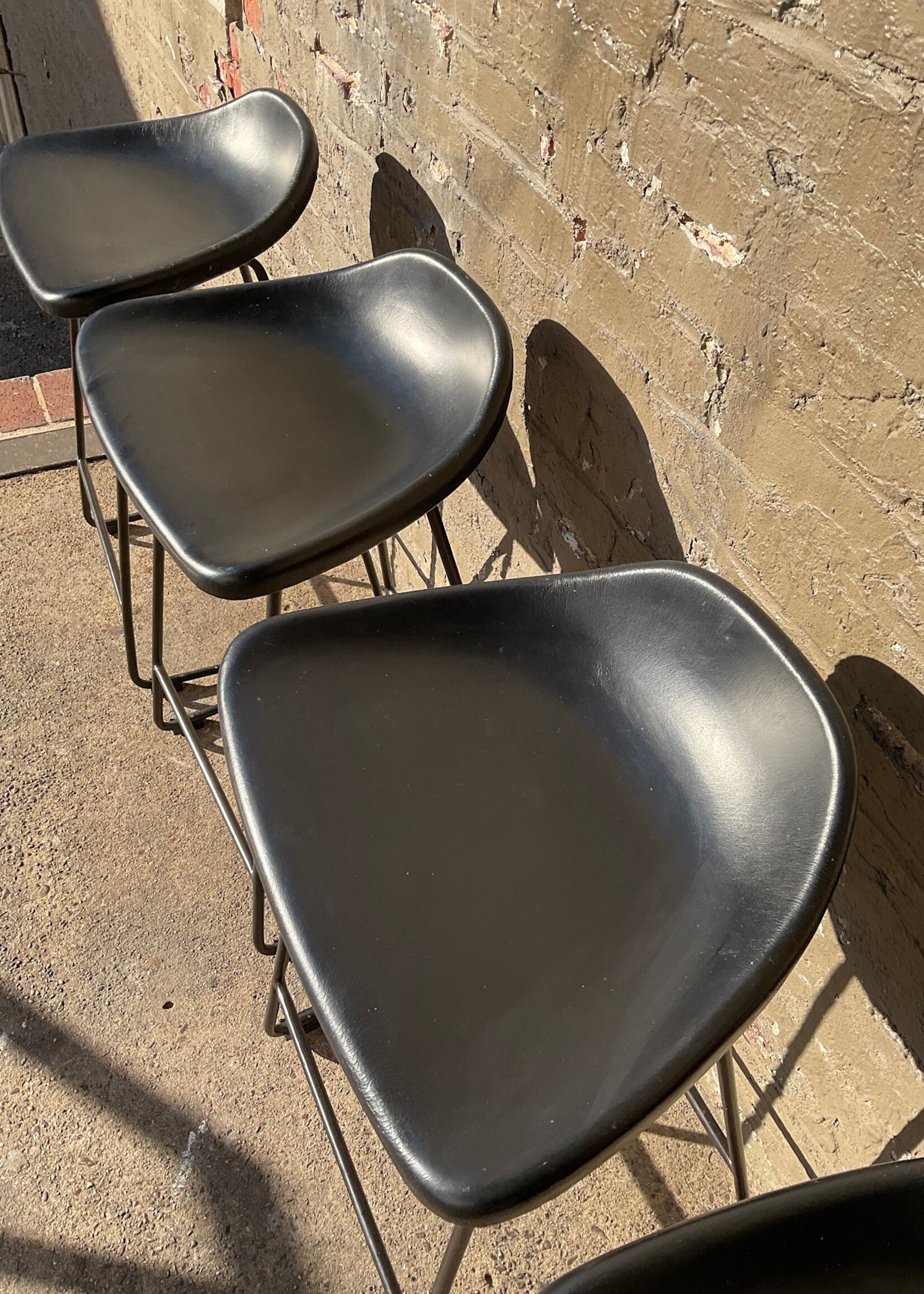 GOODWOOD Brenner Leather Stool by Pottery Barn