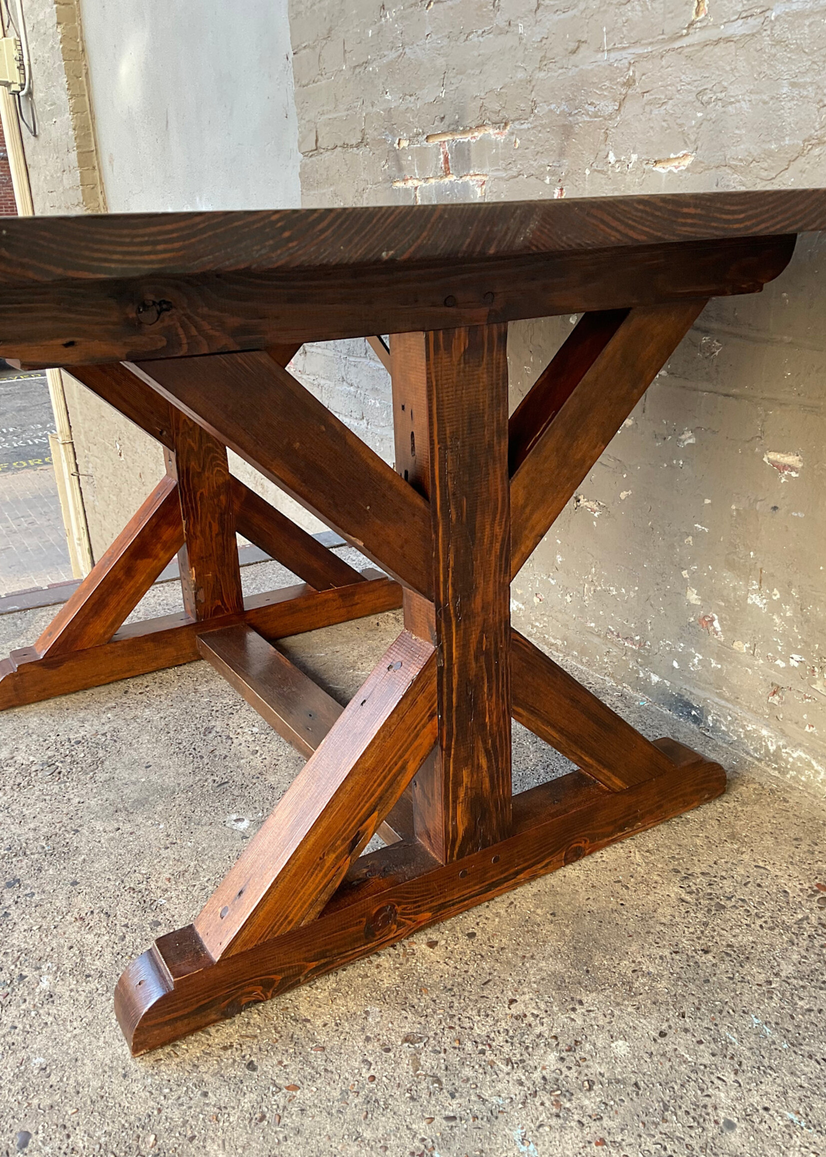 GOODWOOD Handmade Heart Pine Trestle Table