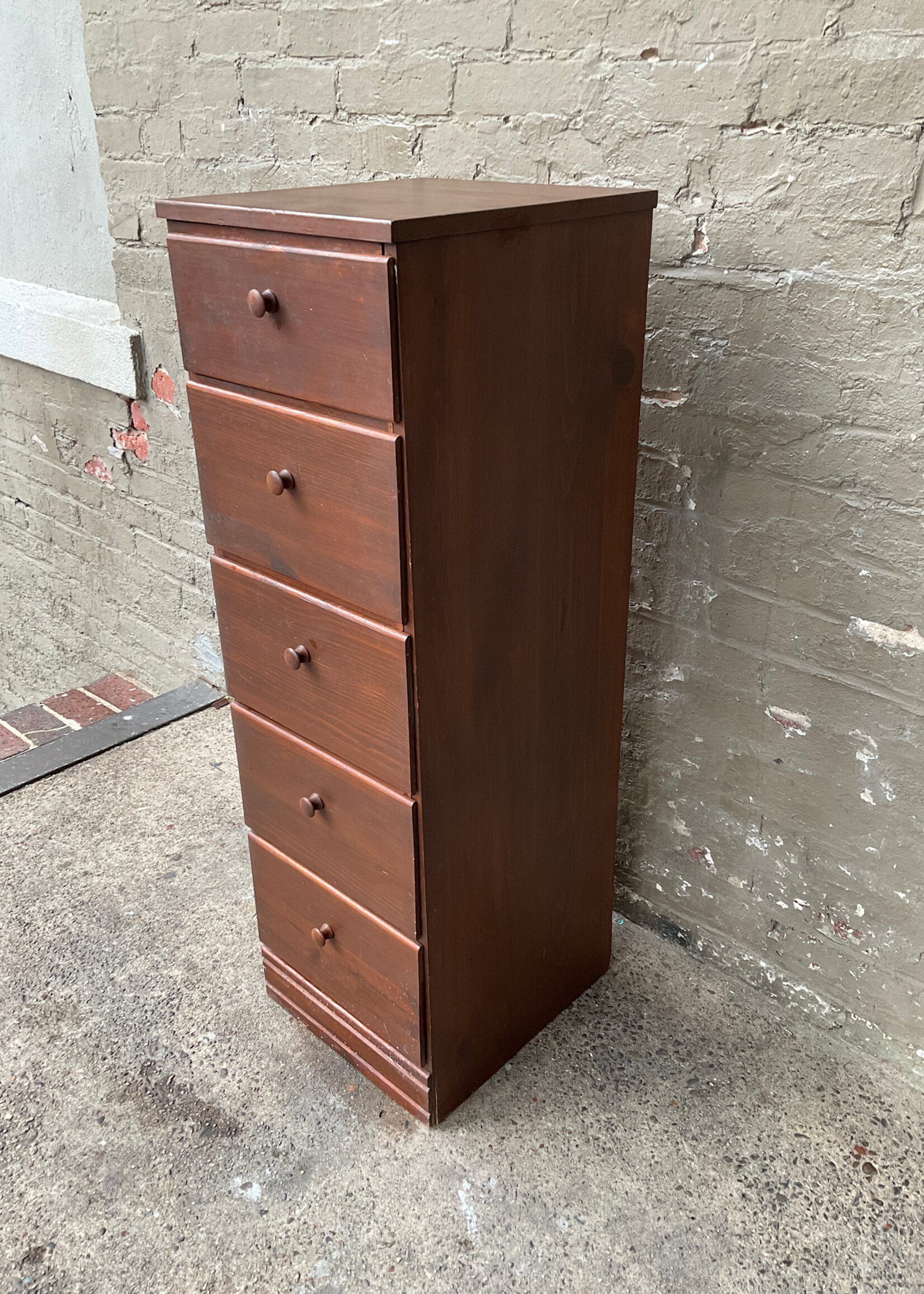 GOODWOOD Vintage Stained Pine Chest of Drawers