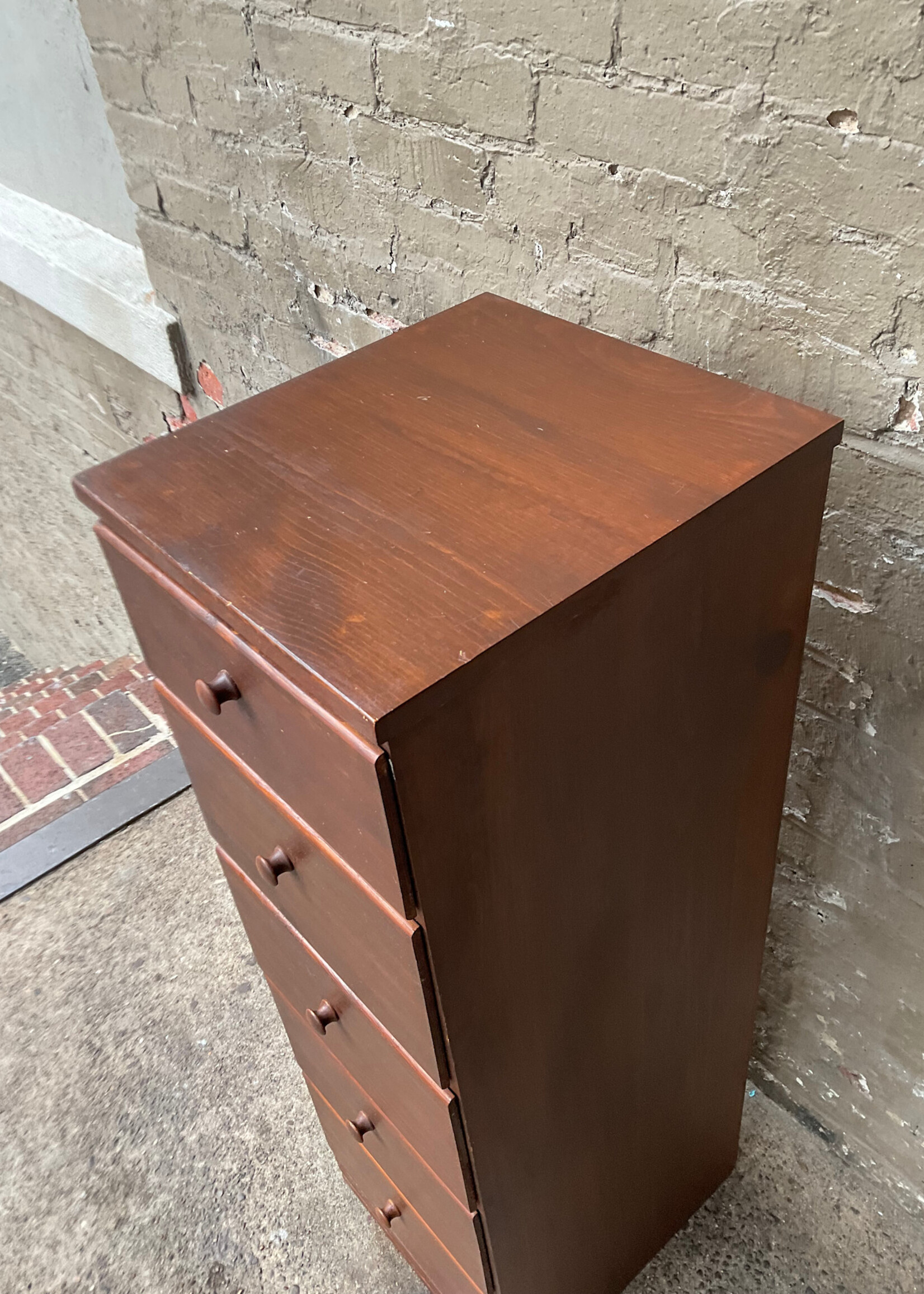 GOODWOOD Vintage Stained Pine Chest of Drawers