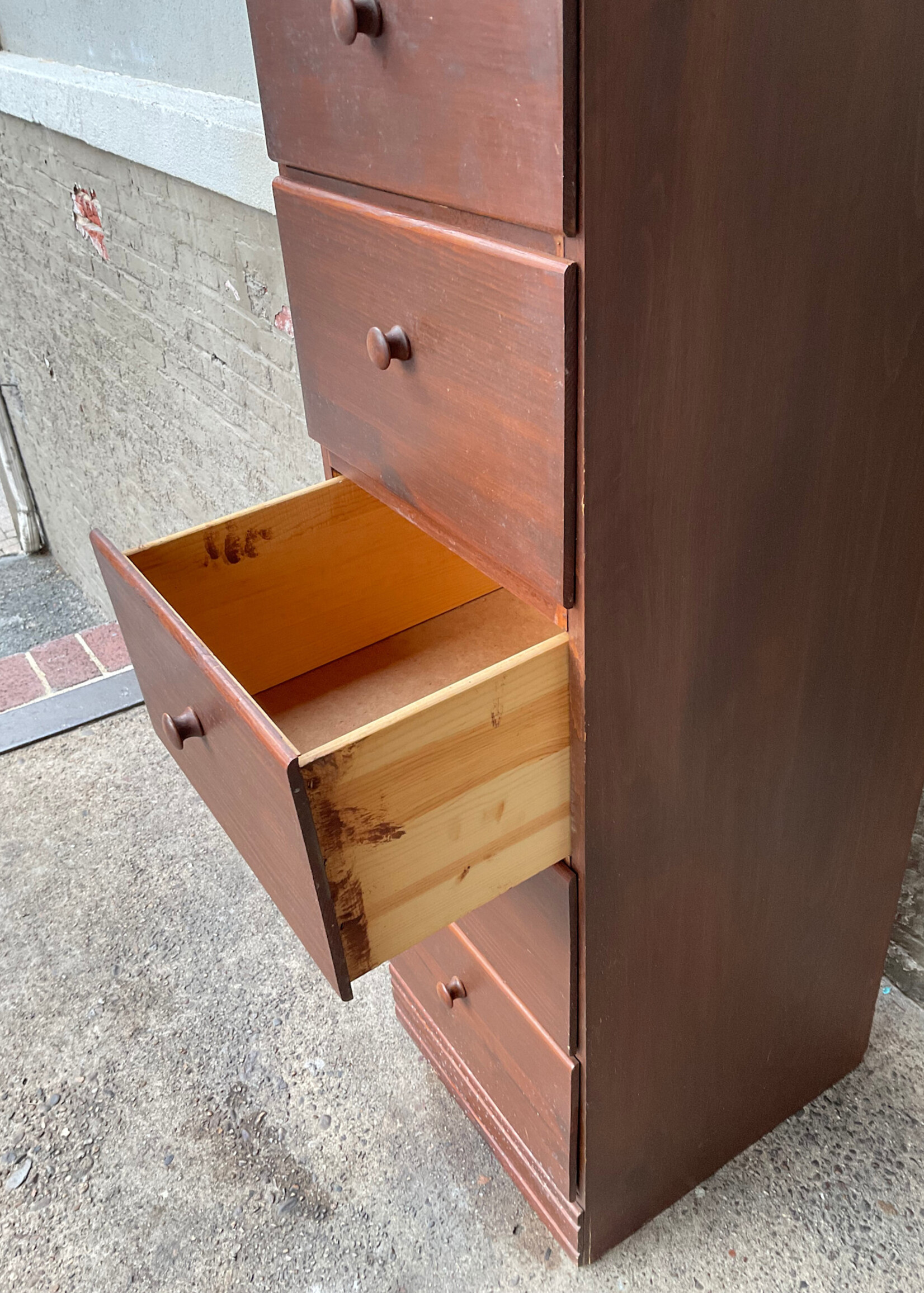 GOODWOOD Vintage Stained Pine Chest of Drawers