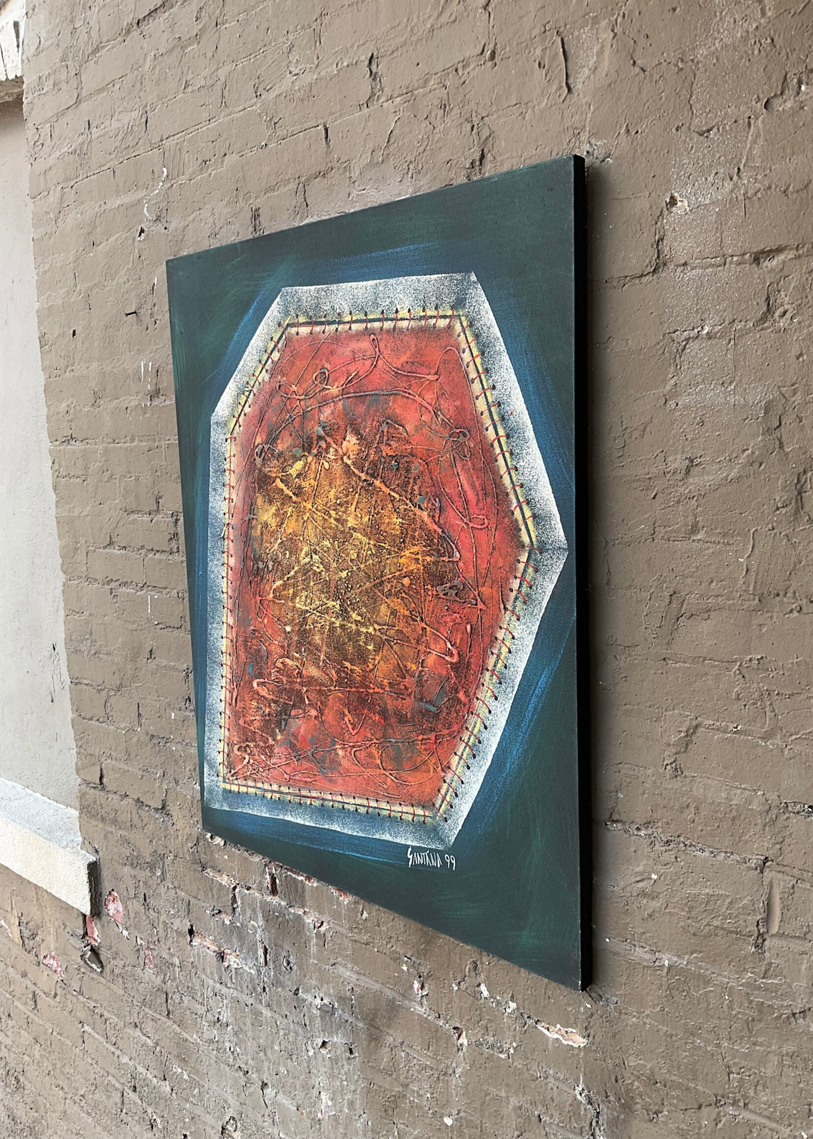 GOODWOOD Abstract, Mixed Media on Canvas, Santana