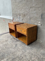 GOODWOOD Pair of Henredon Campaign Style Nightstands