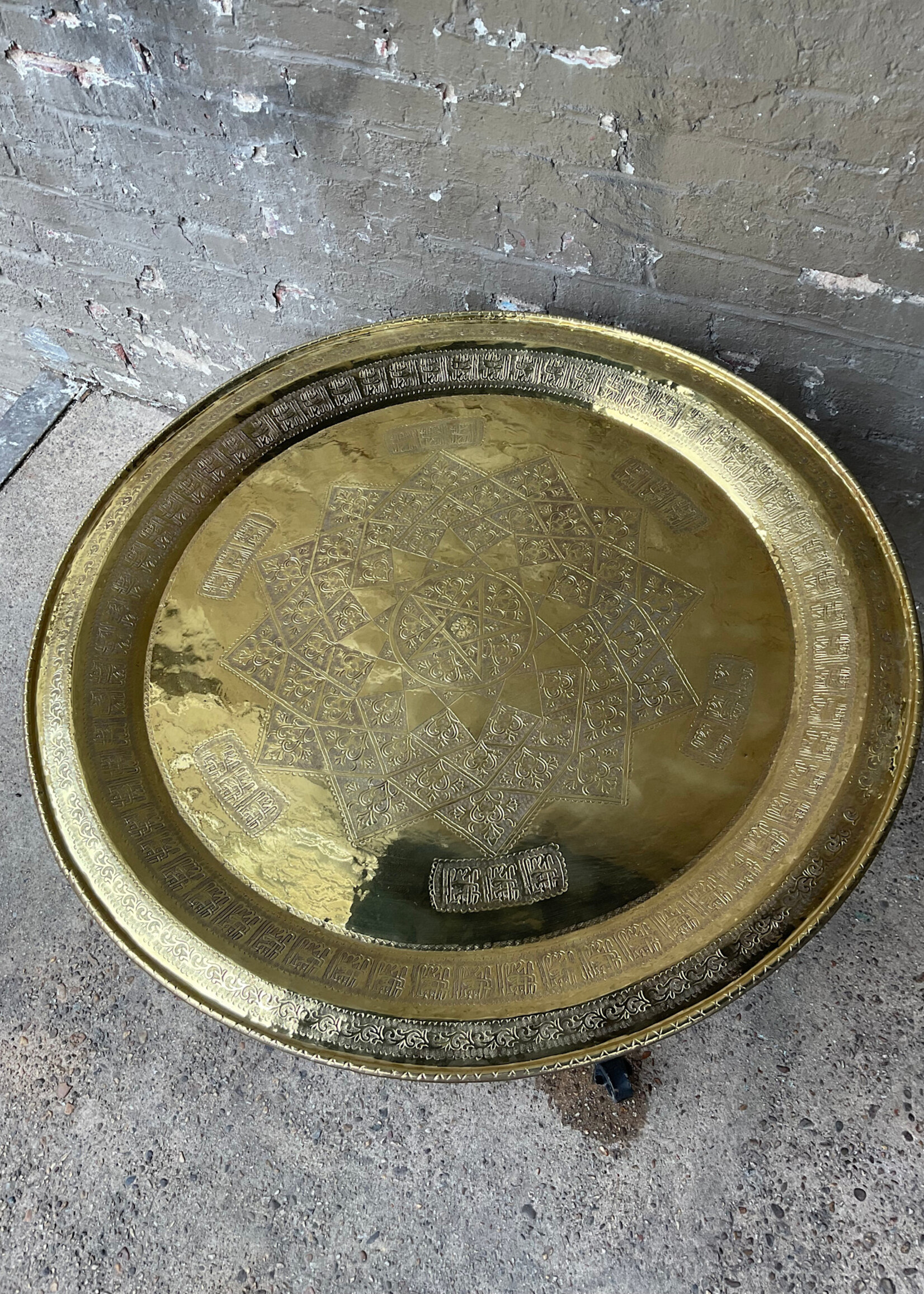 GOODWOOD Brass Tray on Iron Stand