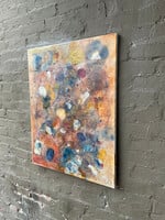 GOODWOOD Blue & Orange Abstract, Oil on Canvas