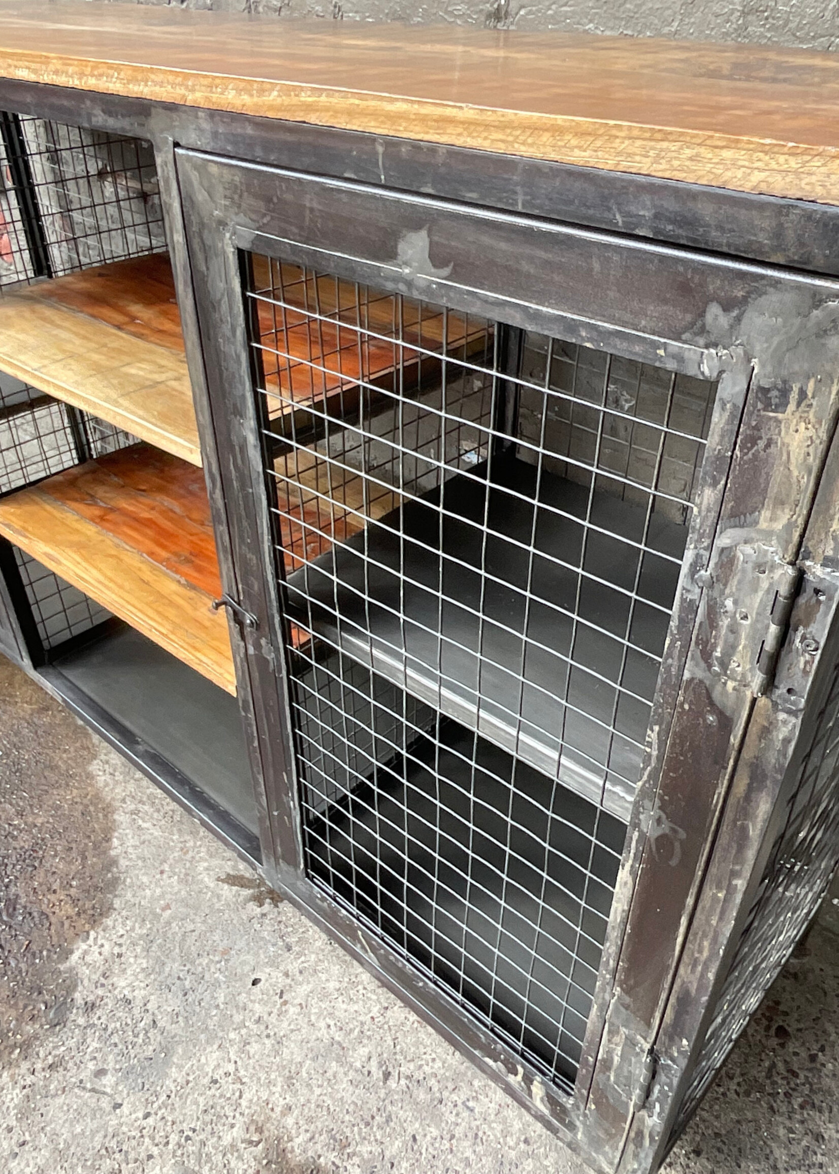 GOODWOOD Reclaimed Wood and Iron Media Console