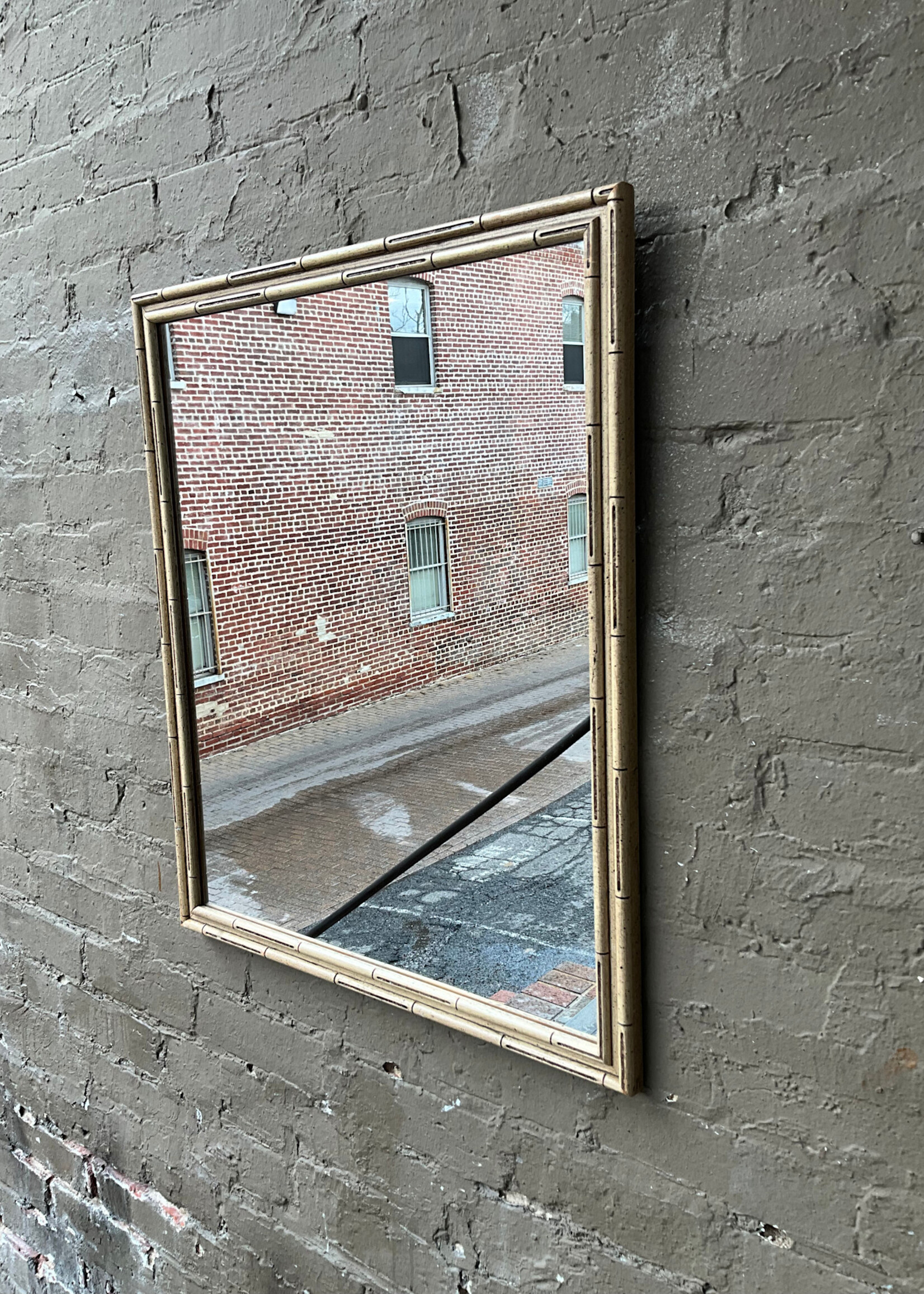 GOODWOOD Faux Bamboo Mirror (tiny scratch)