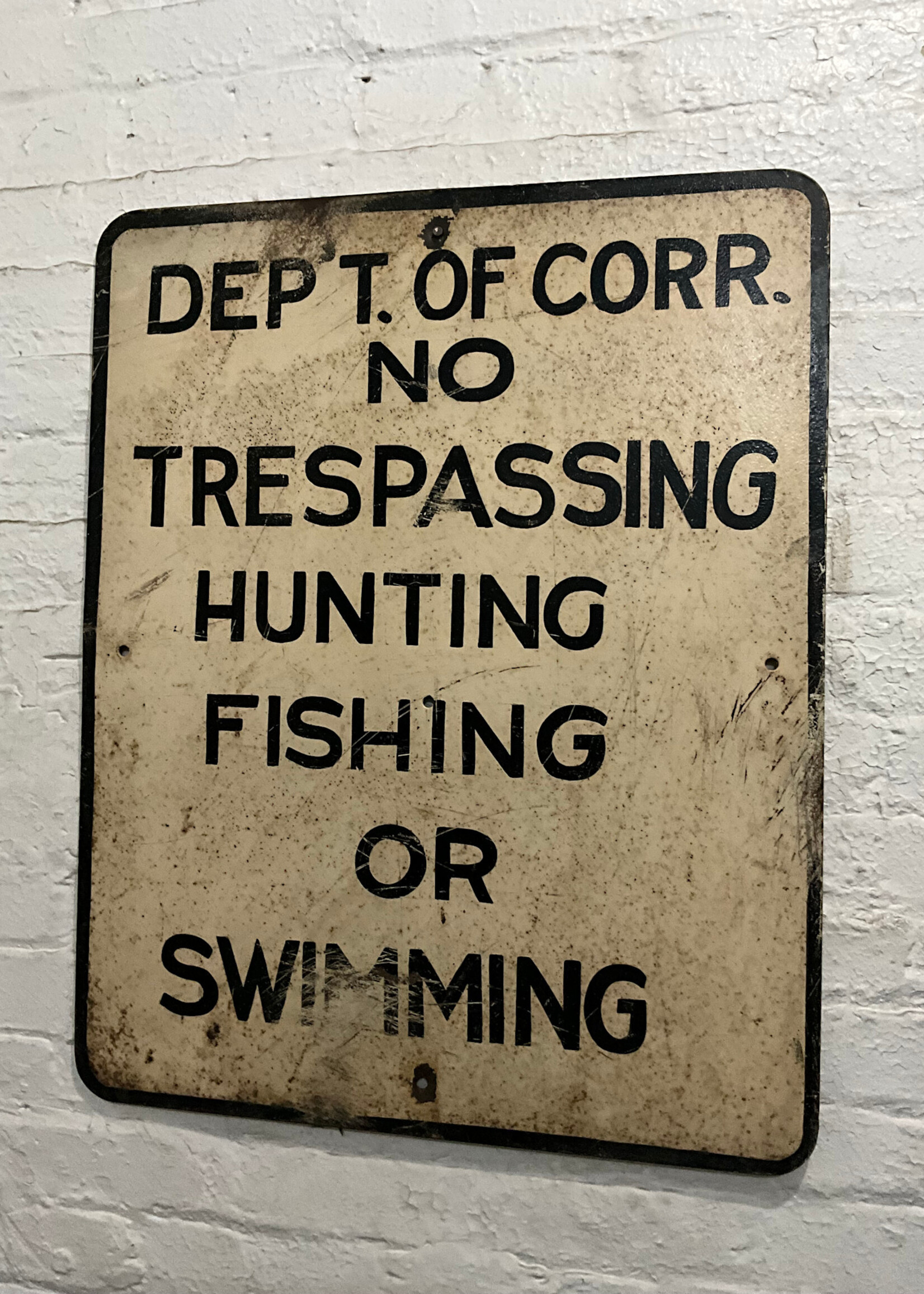 GOODWOOD Dept. of Corrections Sign