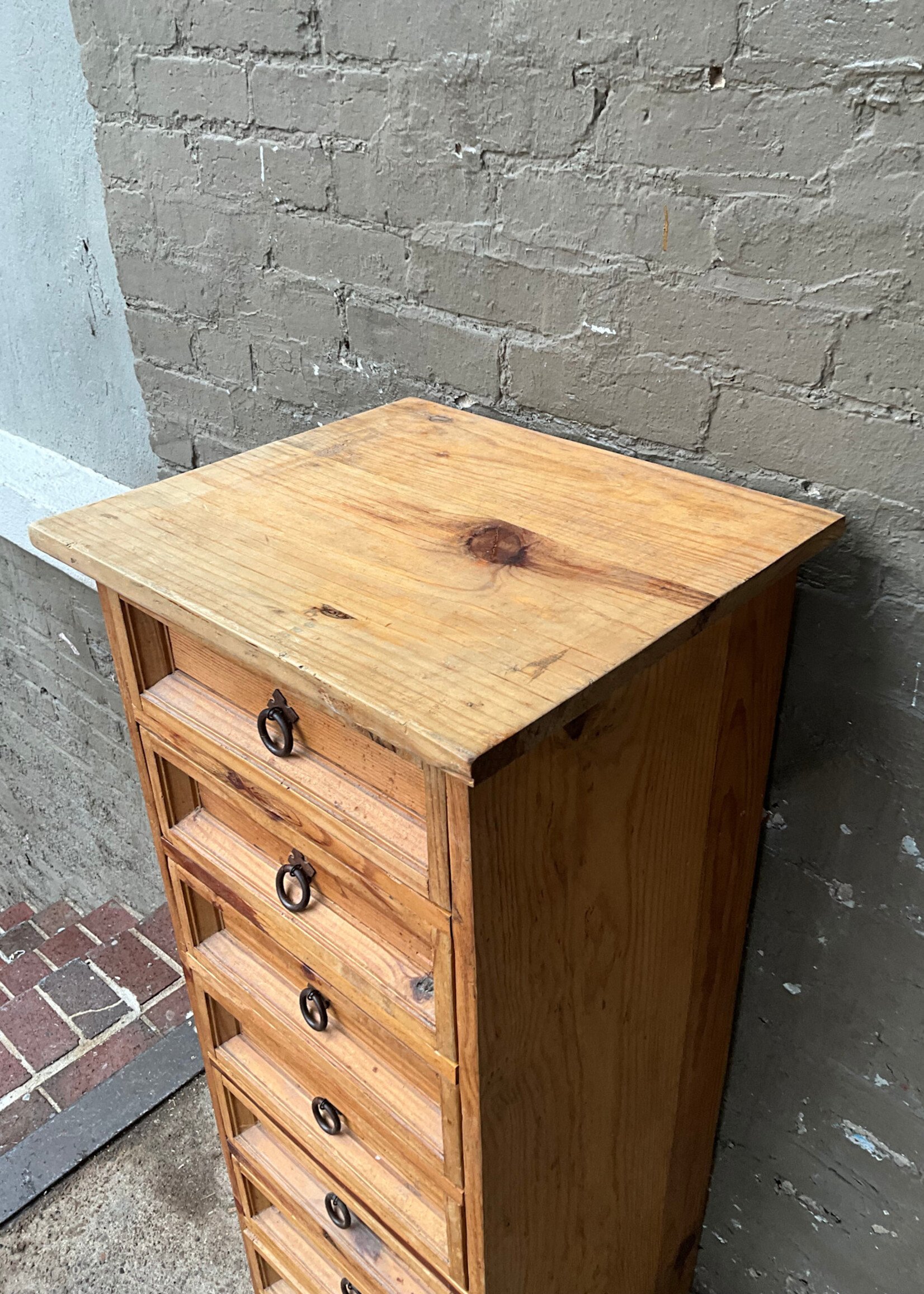 GOODWOOD Vintage Scrubbed Pine Tall Chest of Drawers