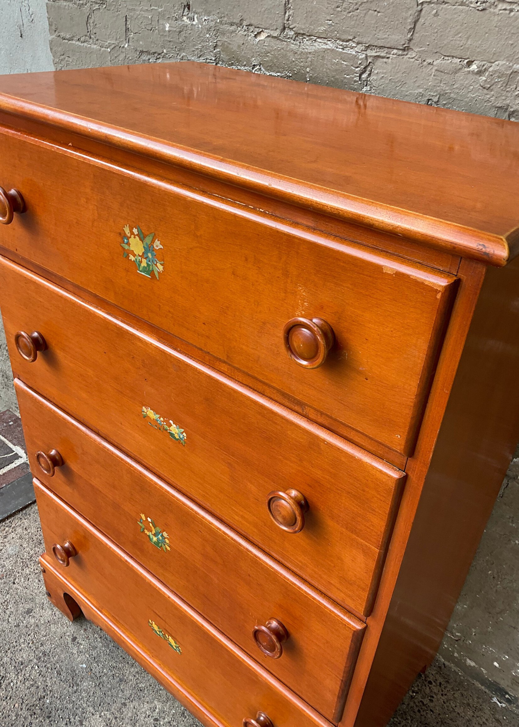 GOODWOOD Vintage Solid Maple Chest of Drawers