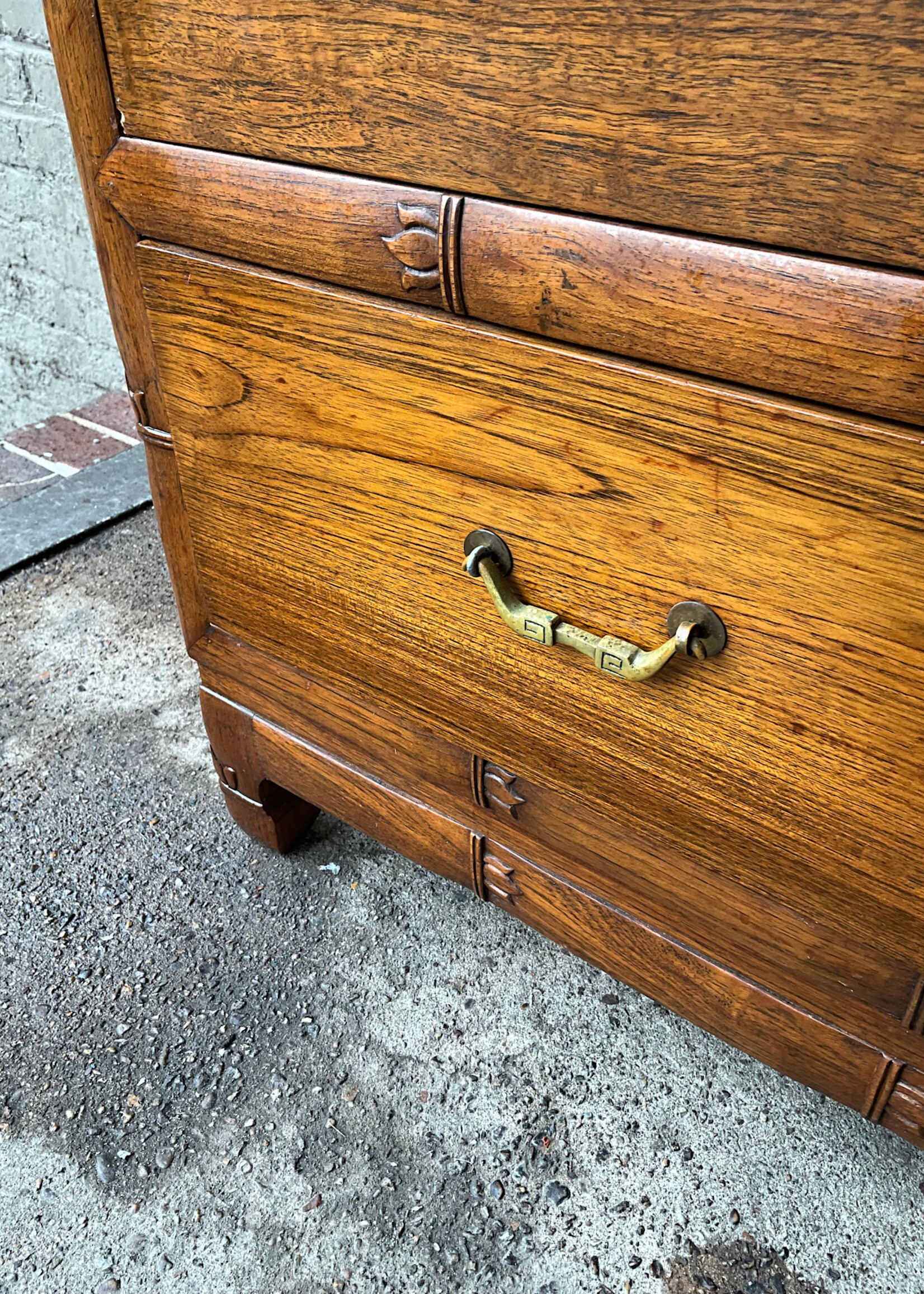 GOODWOOD Faux Bamboo Teak Chest of Drawers