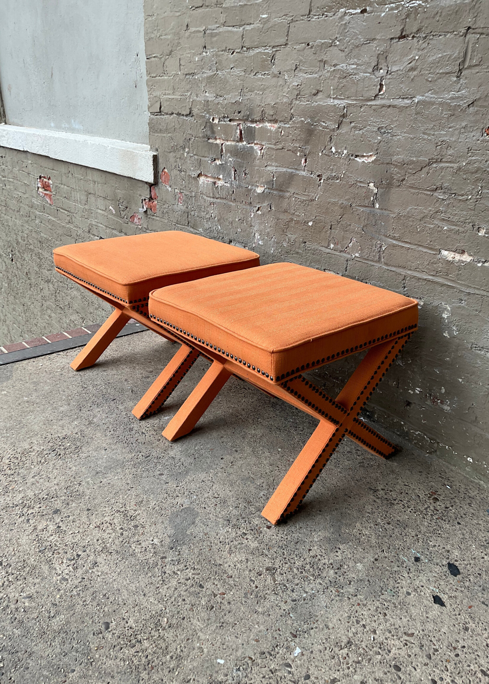 GOODWOOD Pair of Hollywood Regency Stools