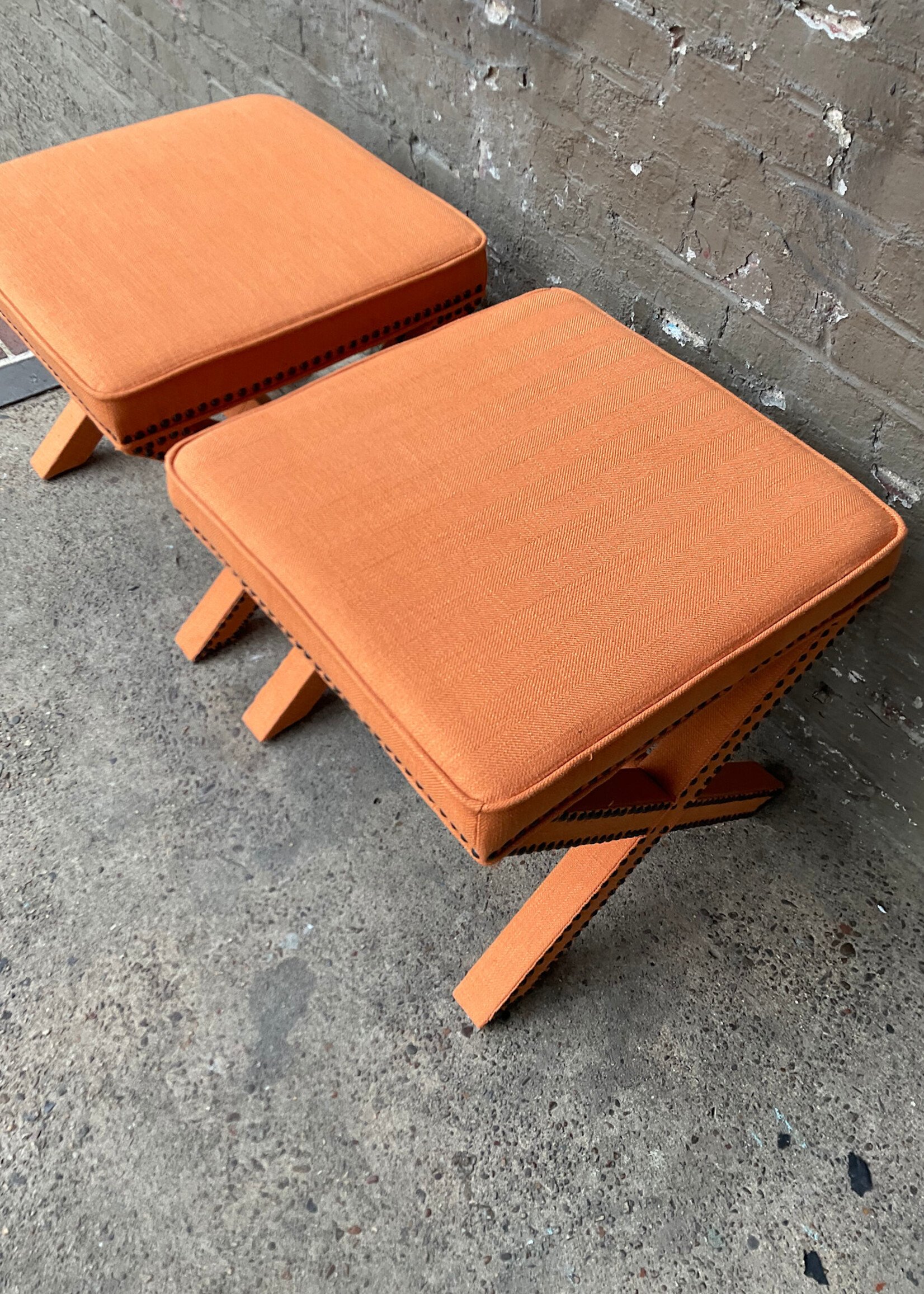 GOODWOOD Pair of Hollywood Regency Stools